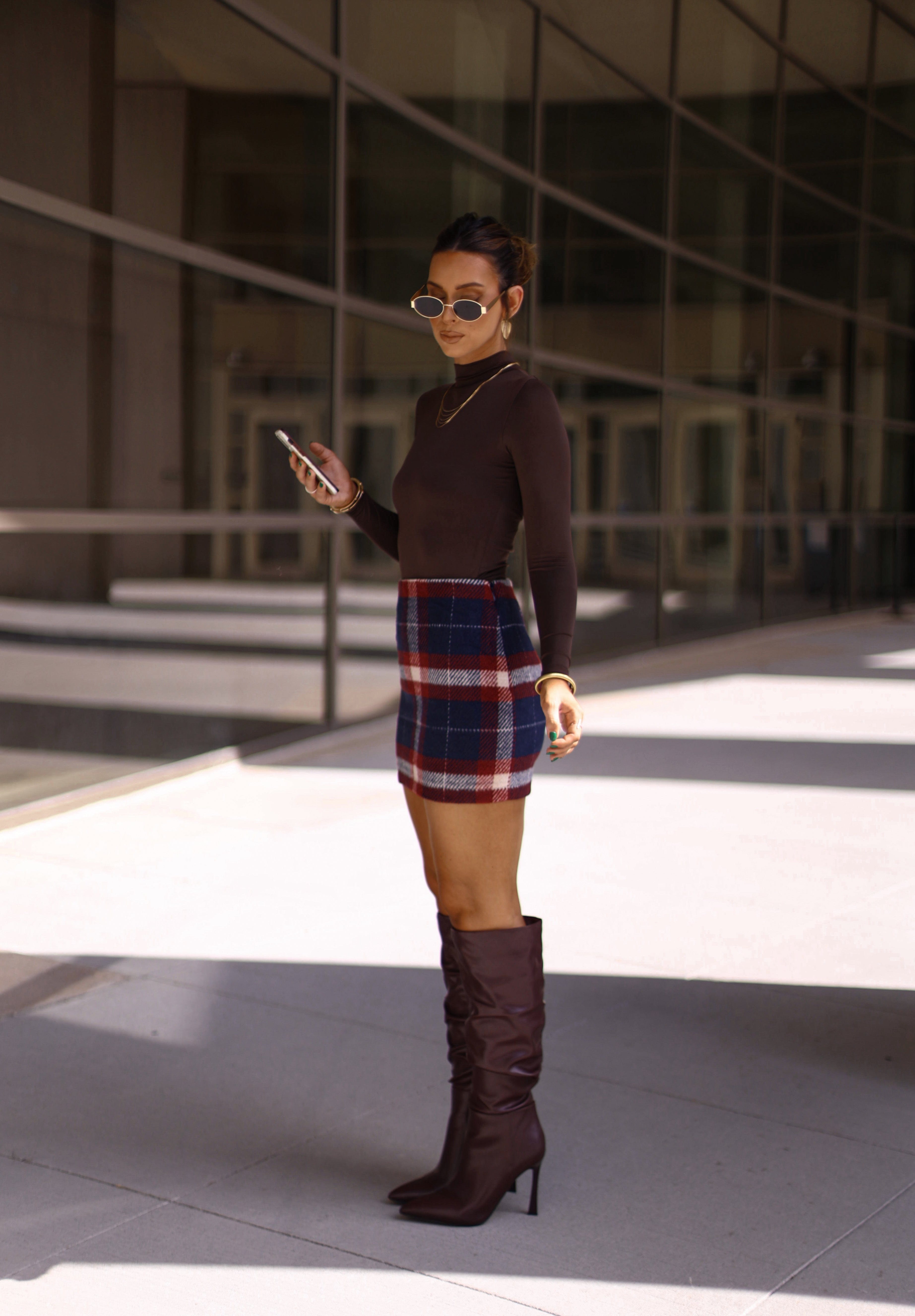 Valley Plaid Skirt