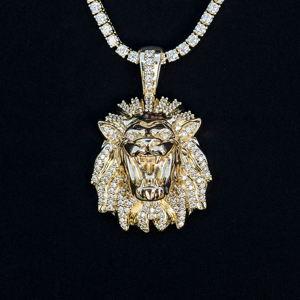 Iced Lion Pendant