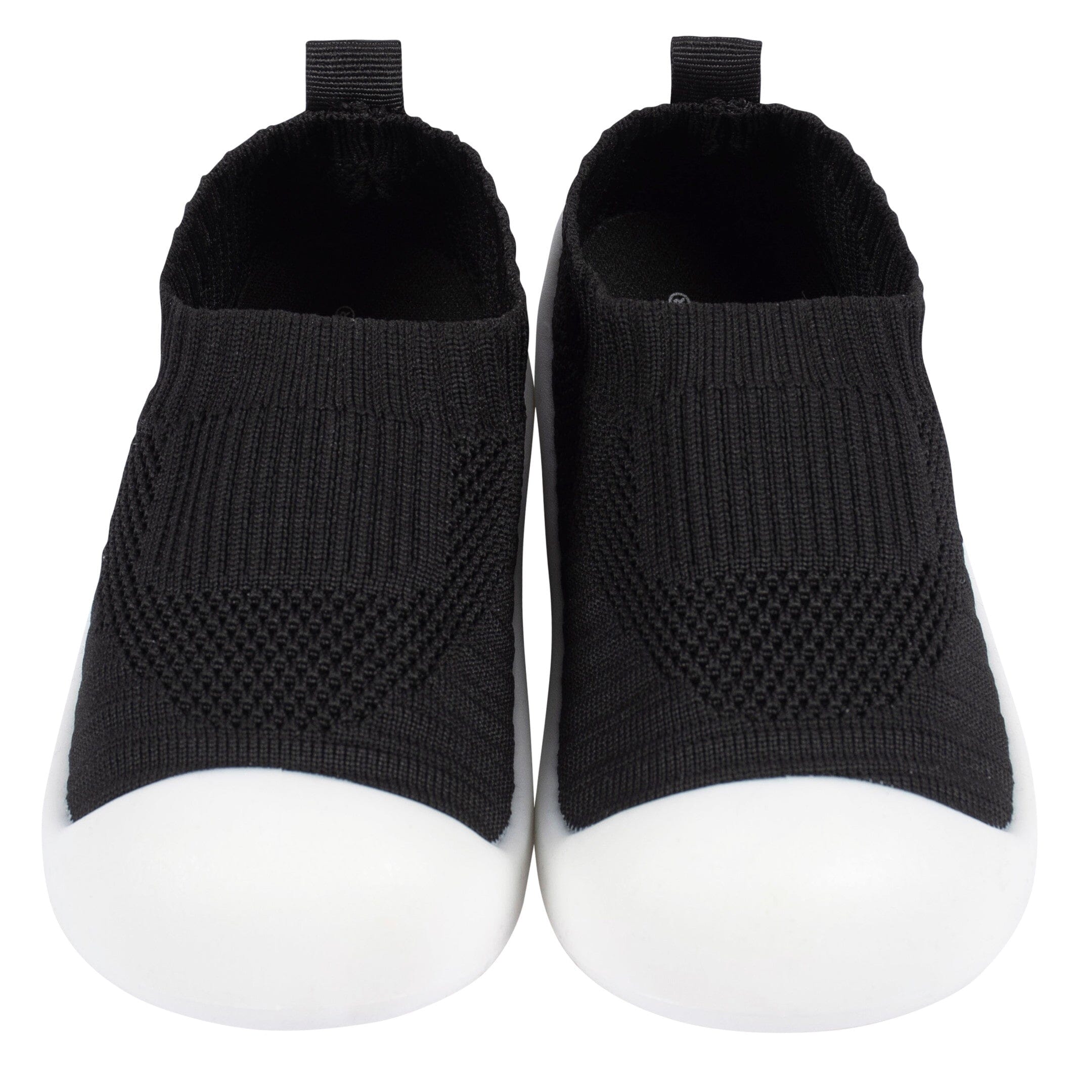 Infant & Toddler Neutral Black Stretchy Knit Slip-On Sneaker