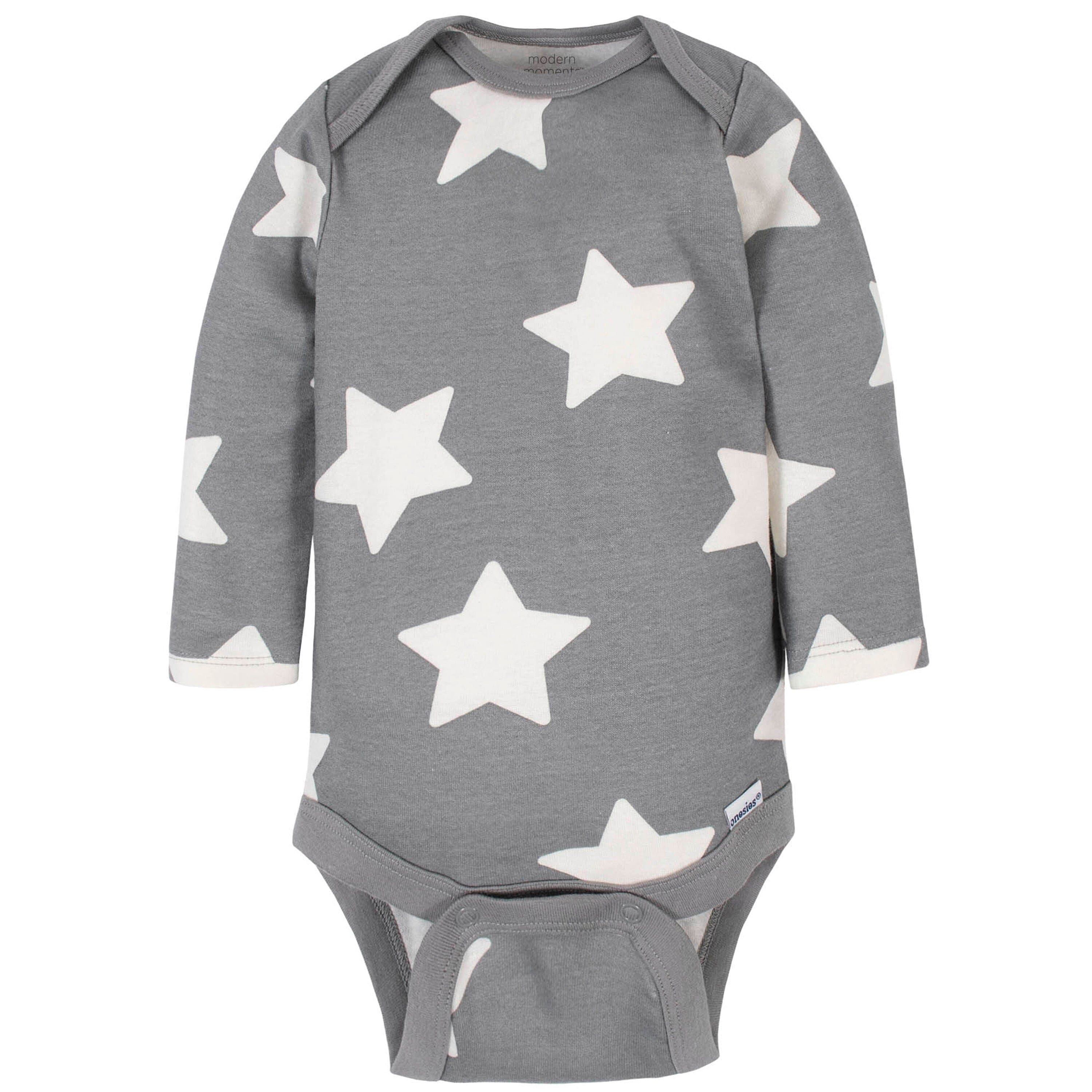 Baby Boys Stars Long Sleeve Onesies Bodysuit