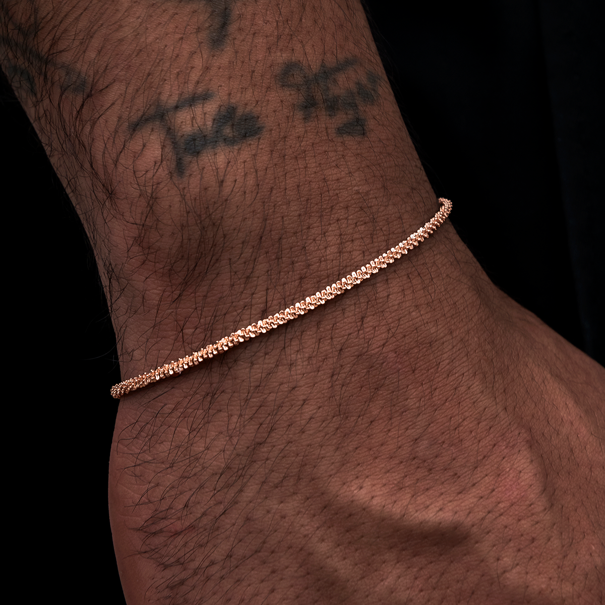 Popcorn Bracelet in Rose Gold- 2mm