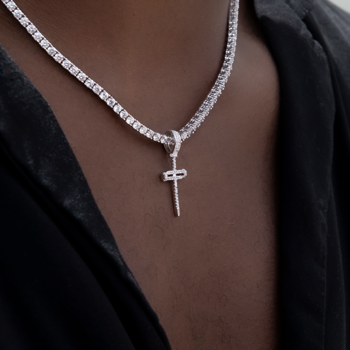 Micro Nail Cross Pendant