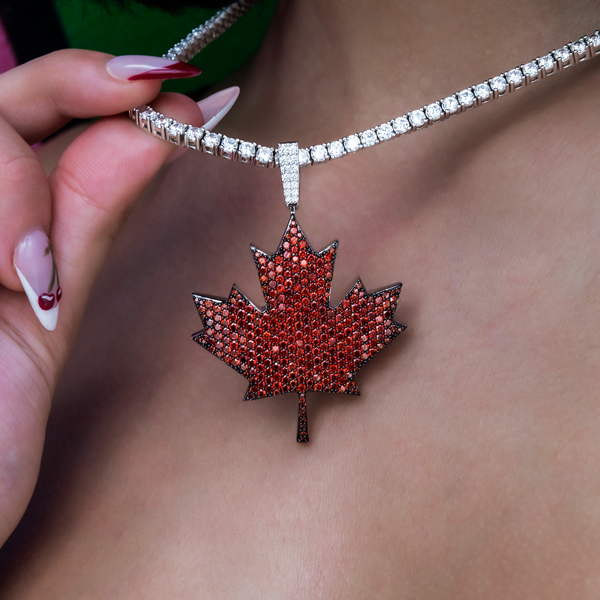 Iced Canada Pendant