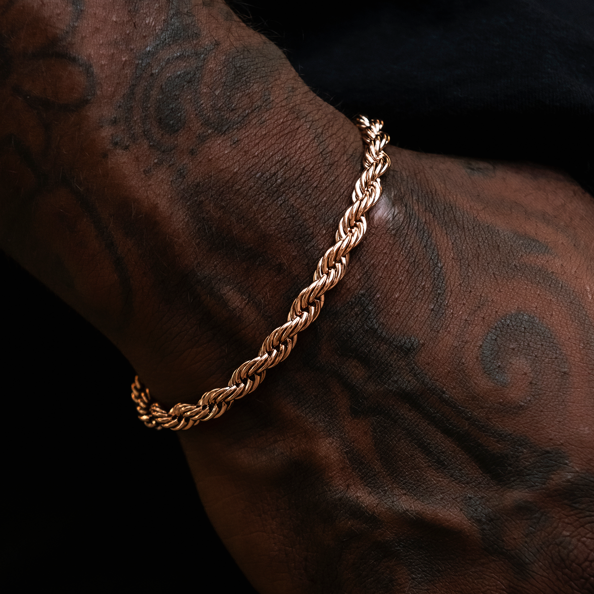 Rope Bracelet in Rose Gold- 6mm