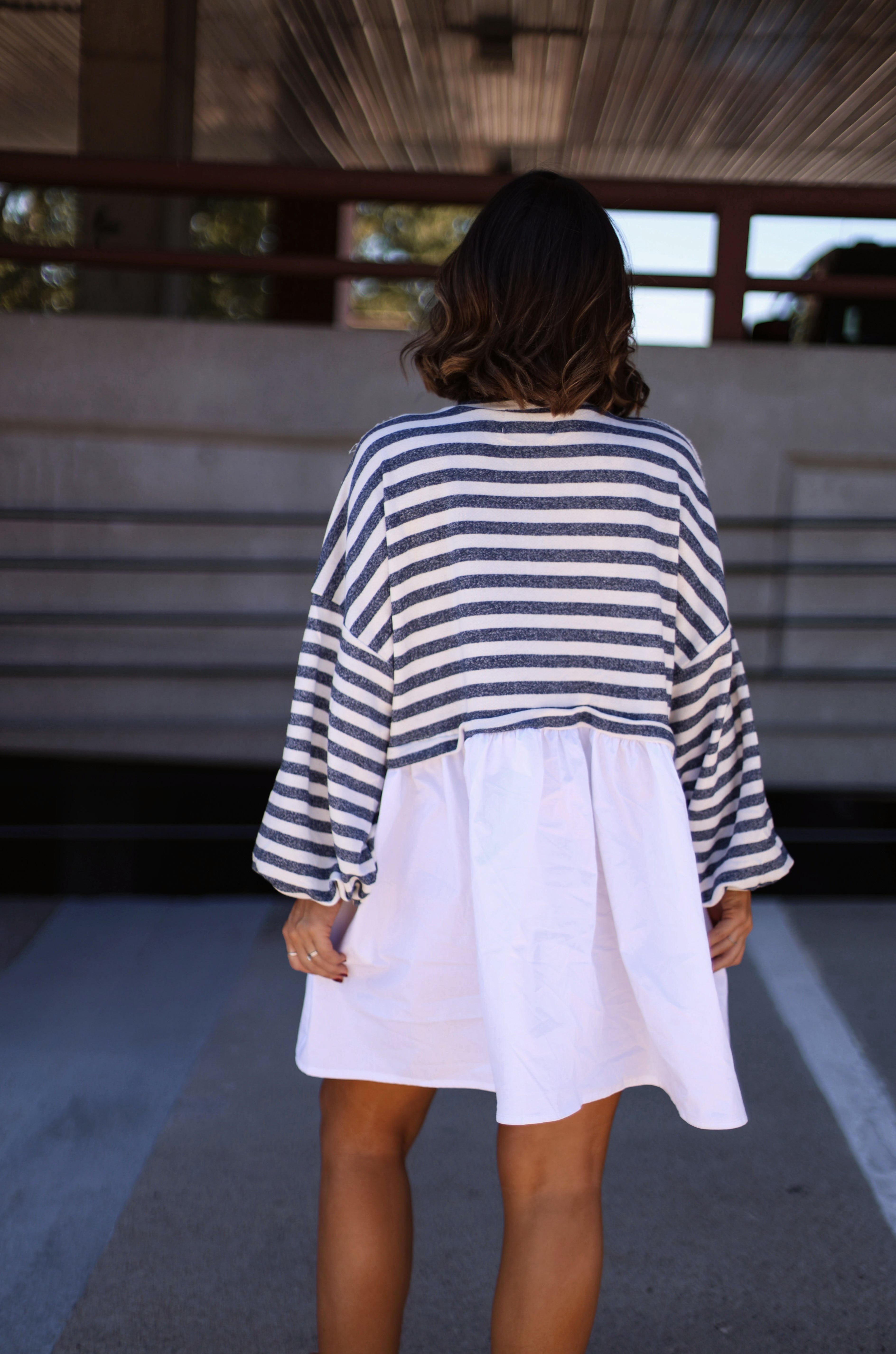 Striped Oversized Poplin Dress