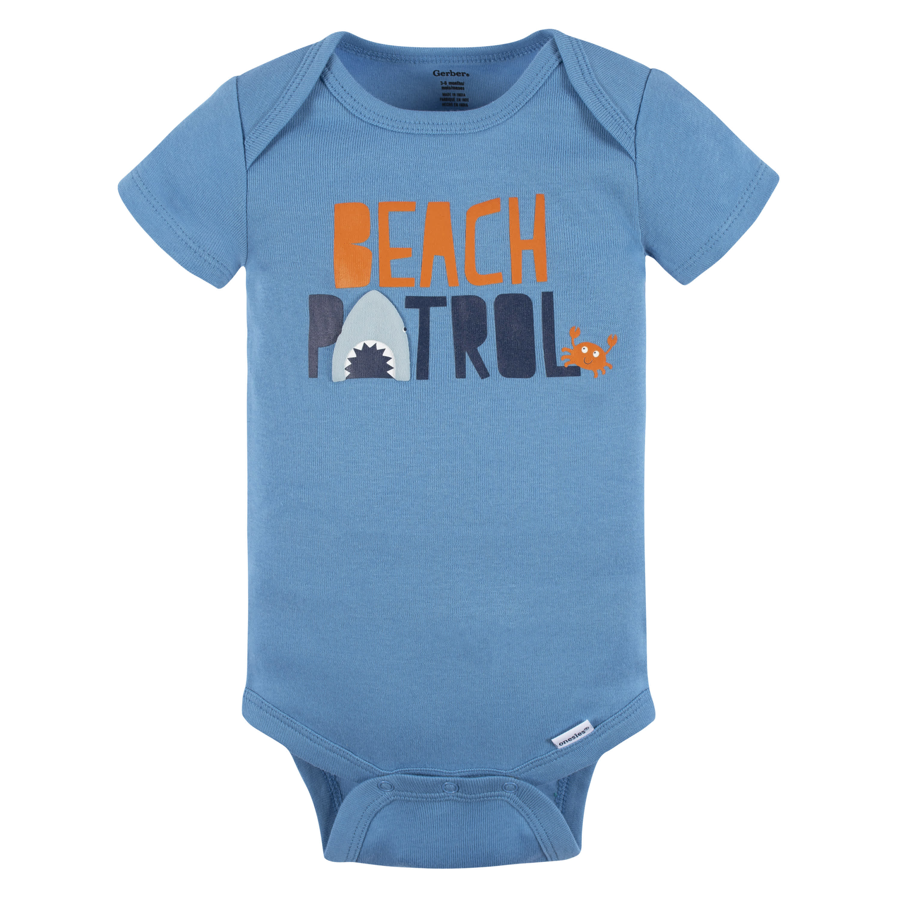 4-Pack Baby Boys Shark Bay Short Sleeve Onesies Bodysuits