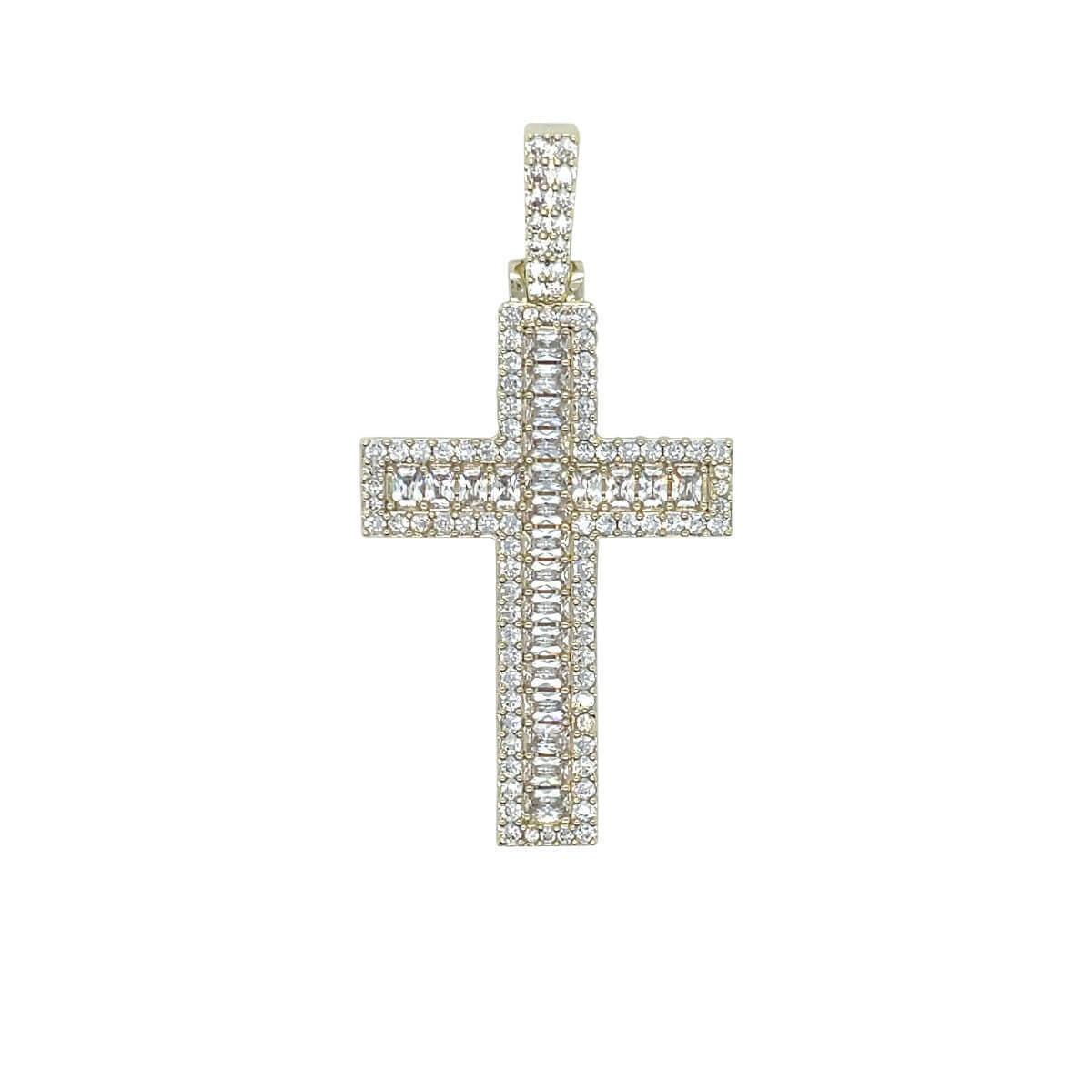 Diamond Baguette Cross