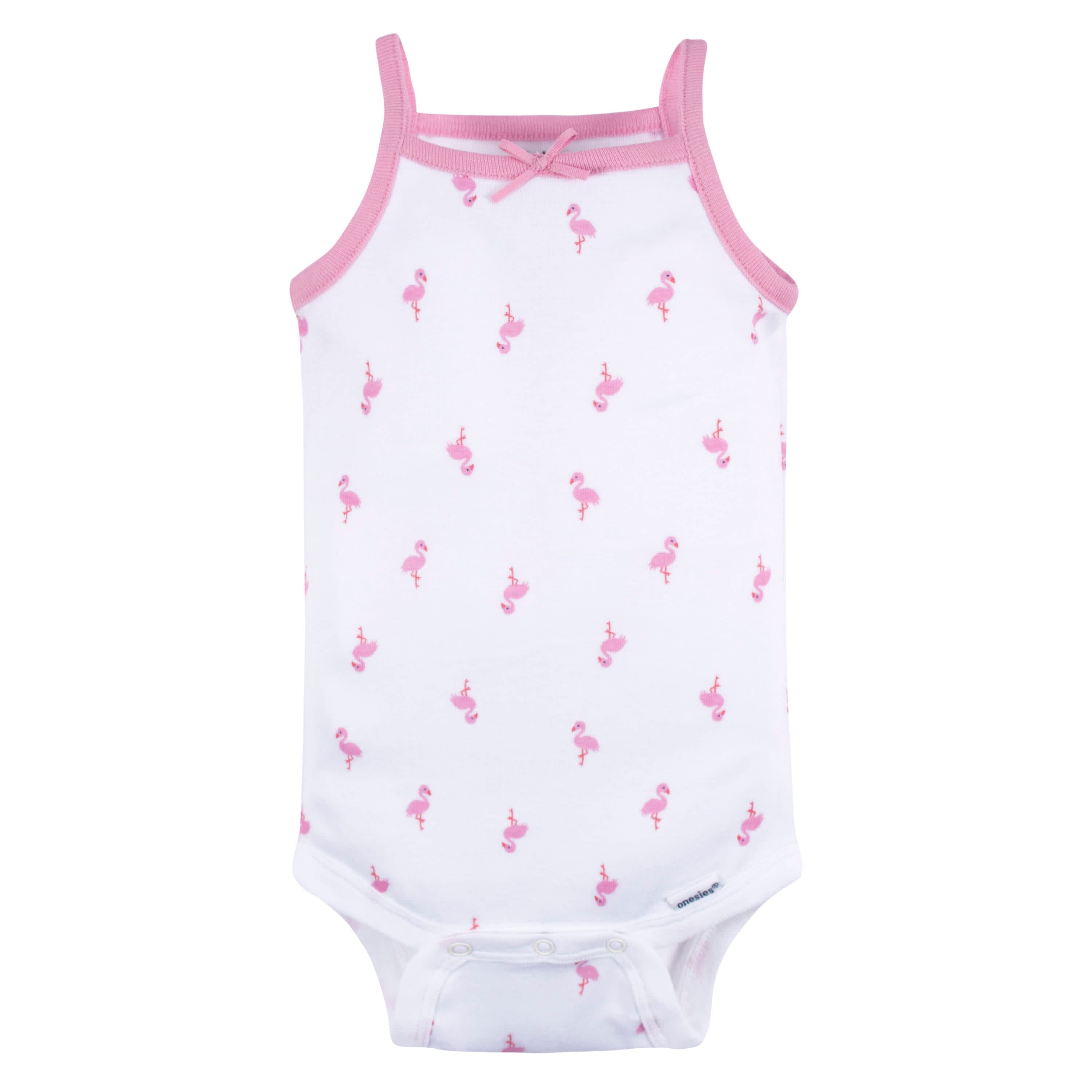 4-Pack Baby Girls Flamingo Fun Sleeveless Onesies Bodysuits