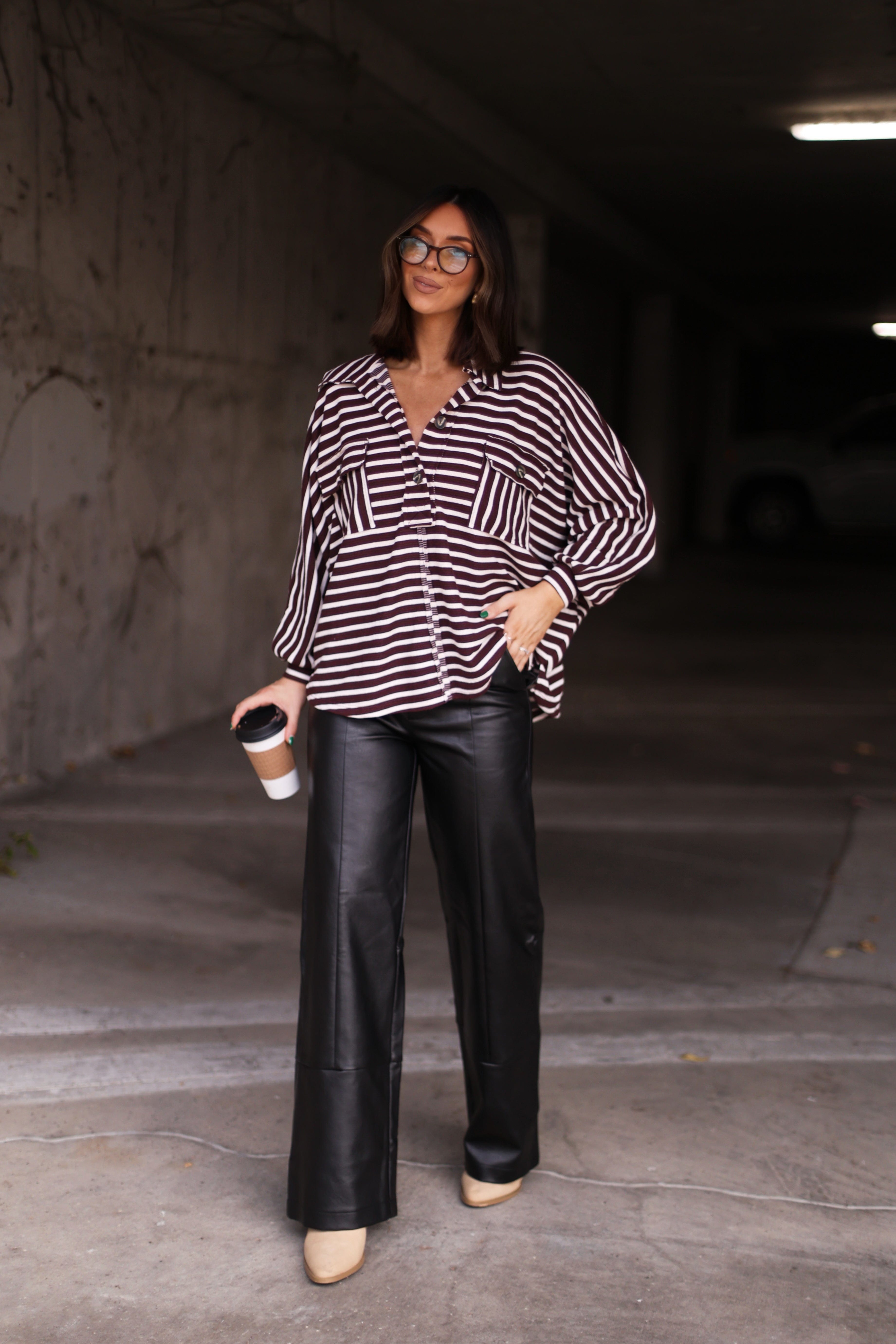 Autumn Ease Striped Top