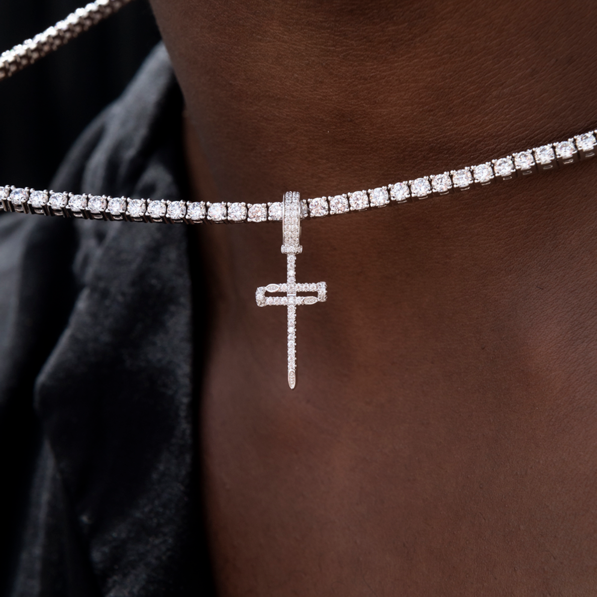 Micro Nail Cross Pendant