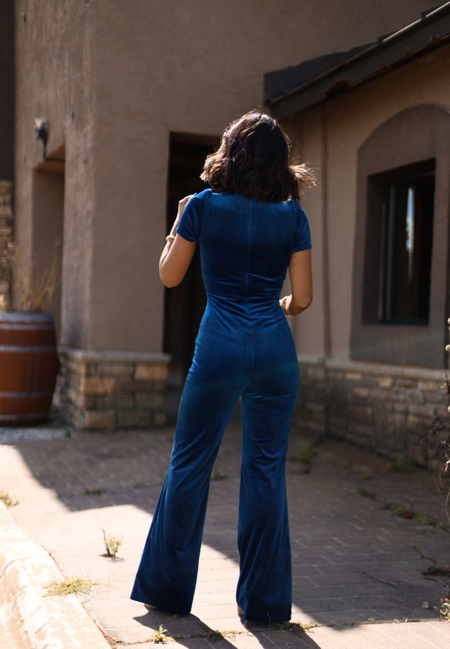 Velvet Wide Leg Jumpsuit