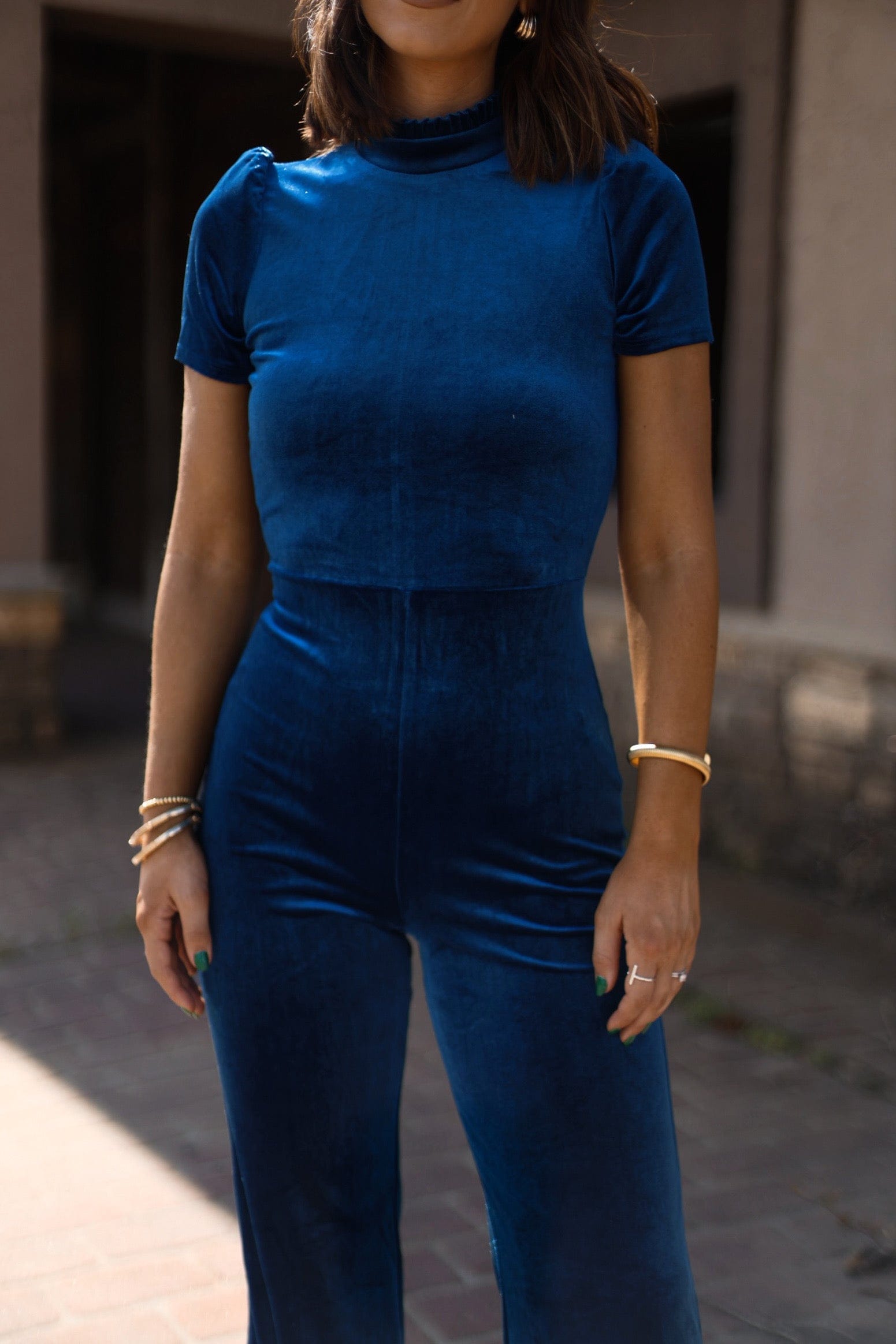 Velvet Wide Leg Jumpsuit