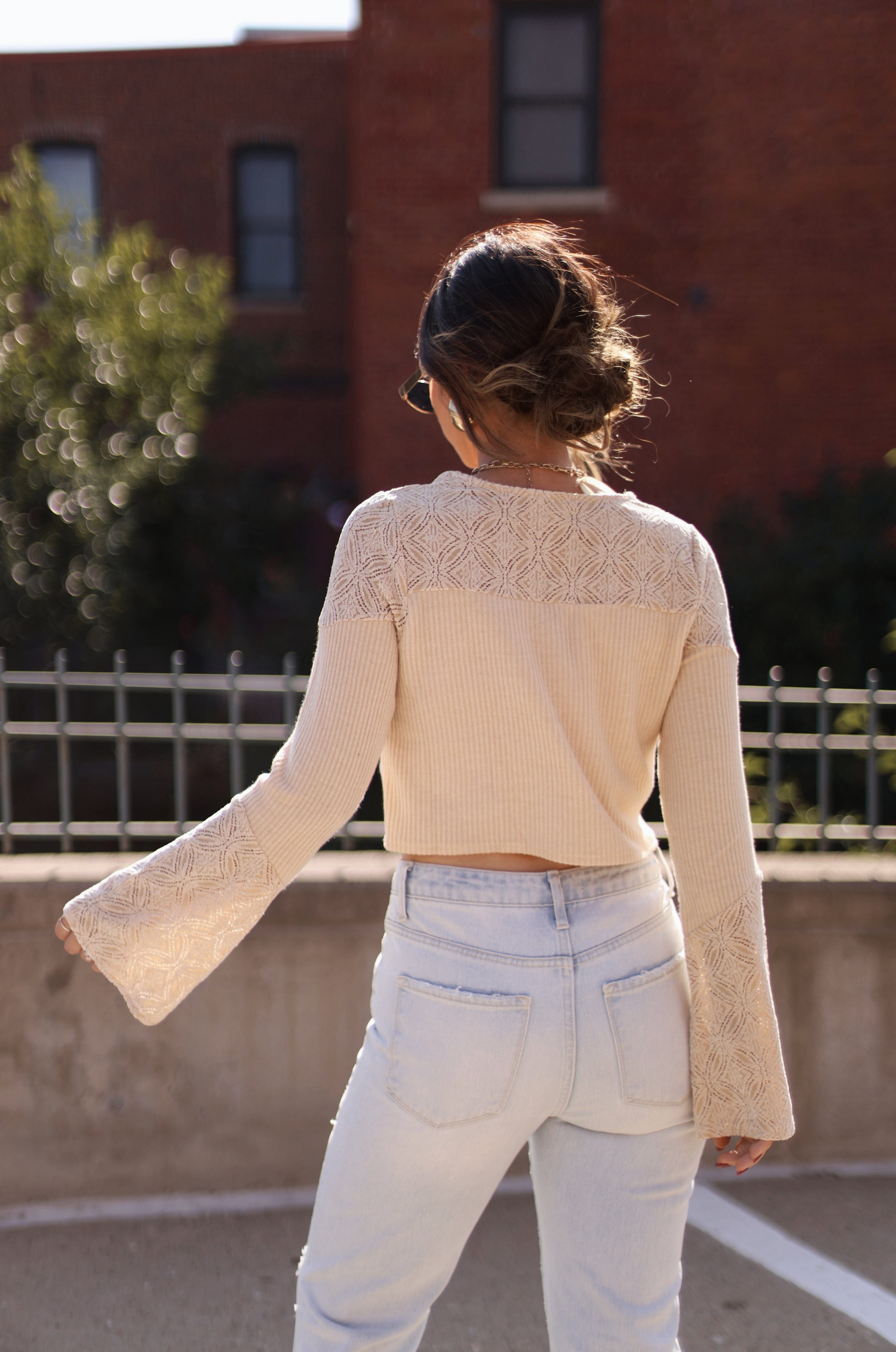 Leaves And Lace Top