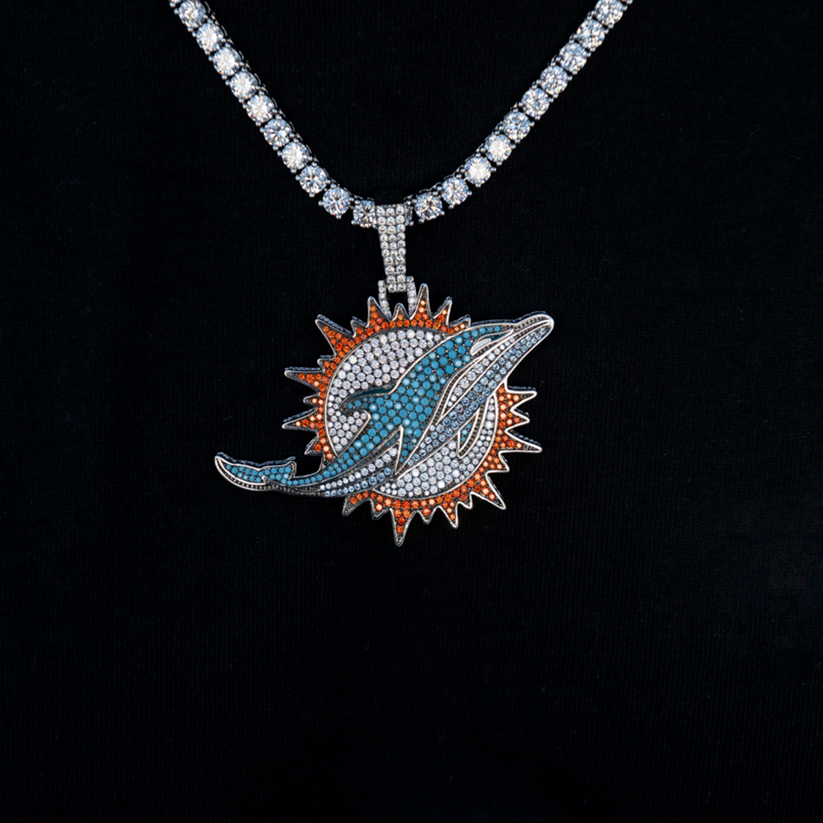 Miami Dolphins Official NFL Large Pendant