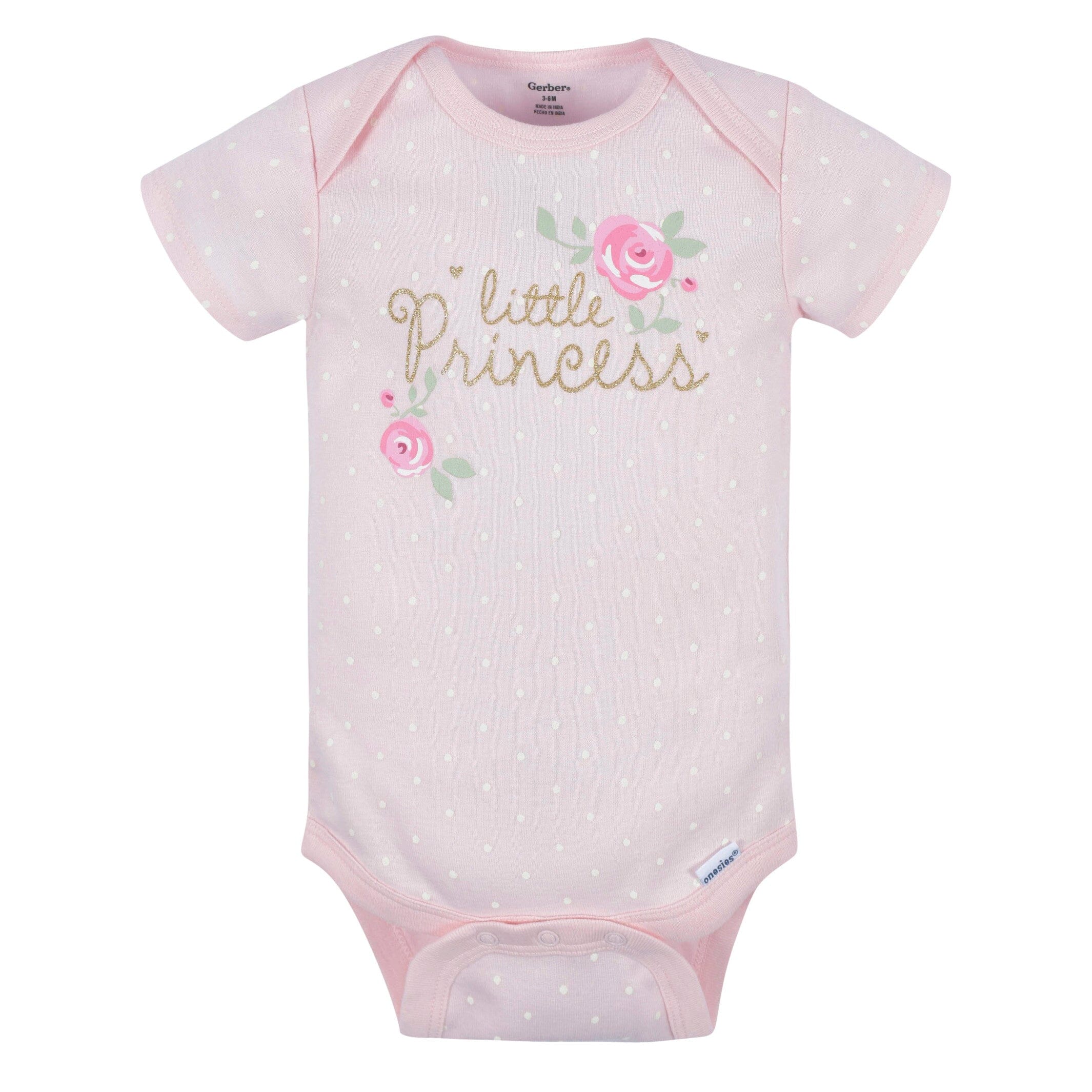 3-Pack Baby Girls Floral Short Sleeve Onesies Bodysuits