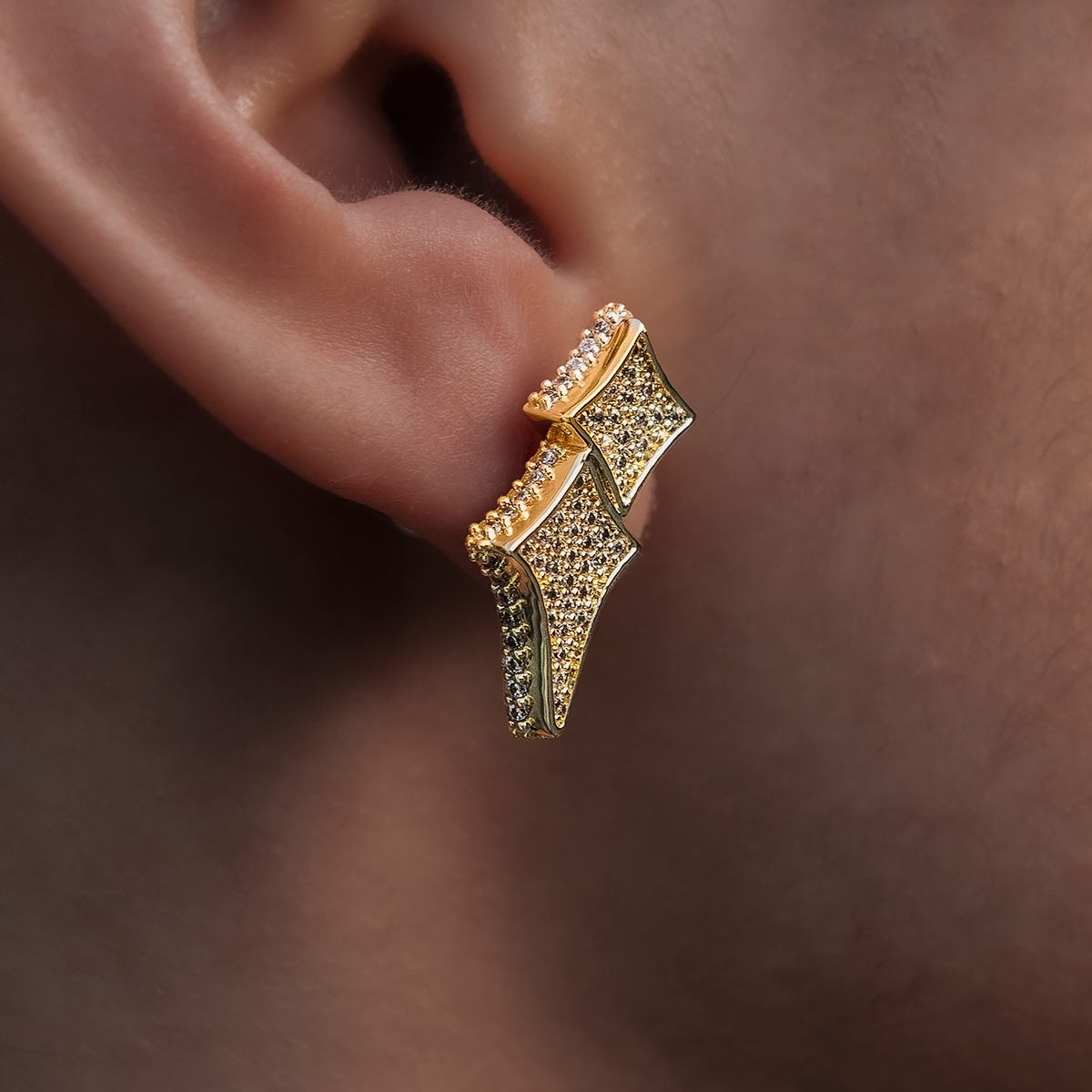 GLD Star Stud Earrings in Yellow Gold