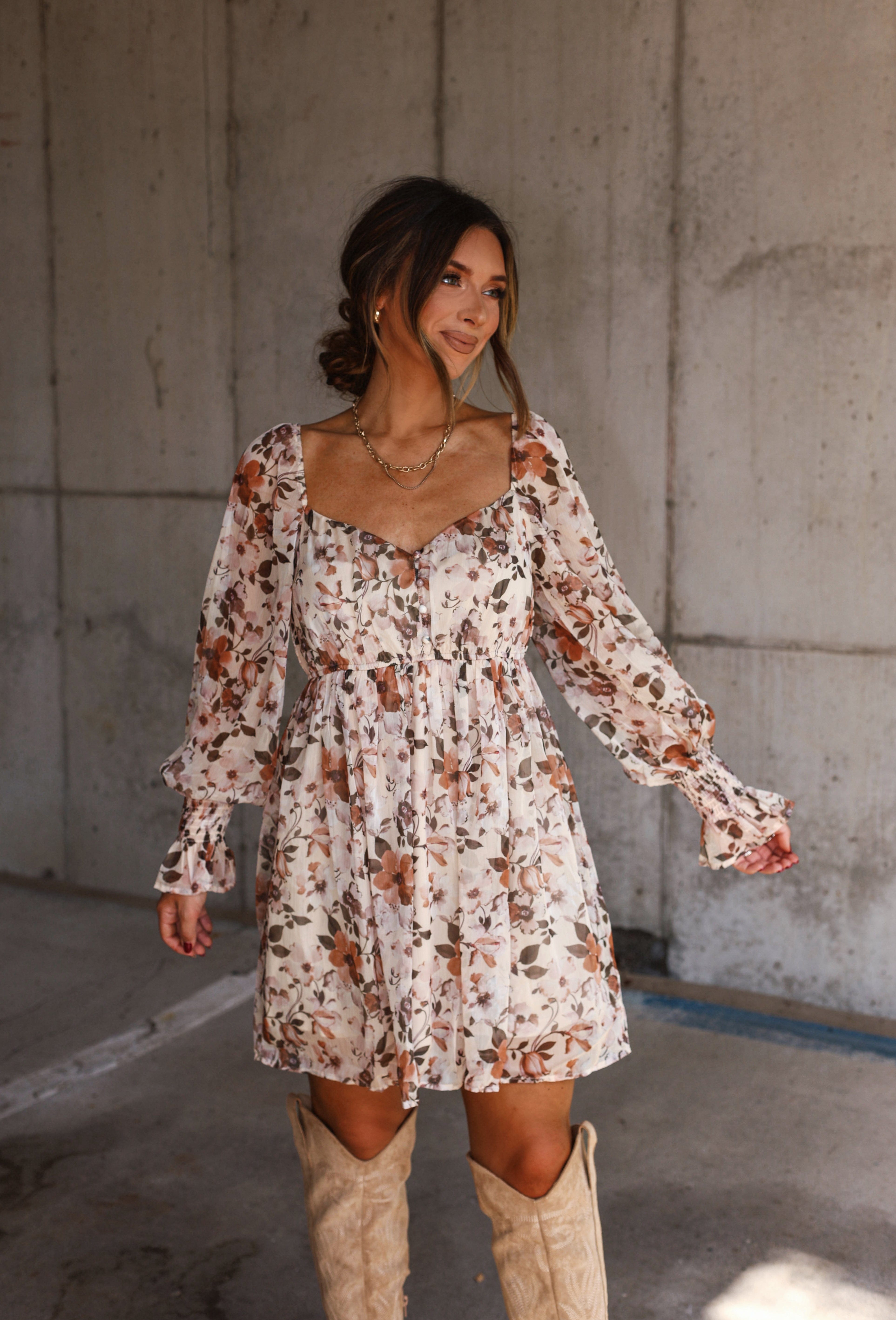 Fall Fate Floral Dress