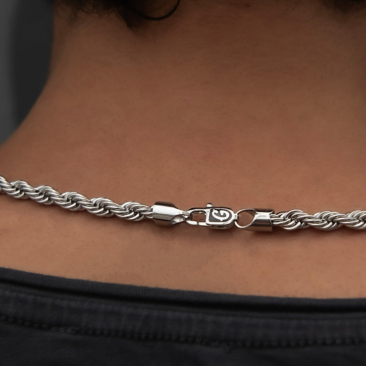 Rope Chain + Bracelet Bundle in White Gold- 6mm