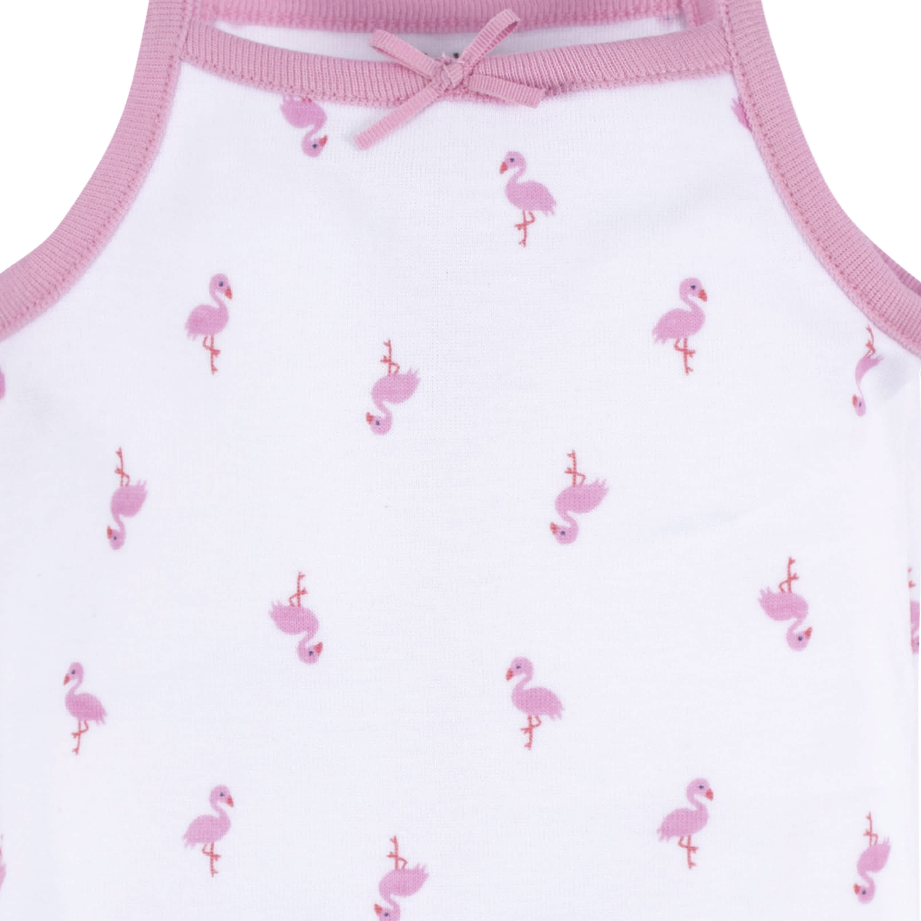 4-Pack Baby Girls Flamingo Fun Sleeveless Onesies Bodysuits