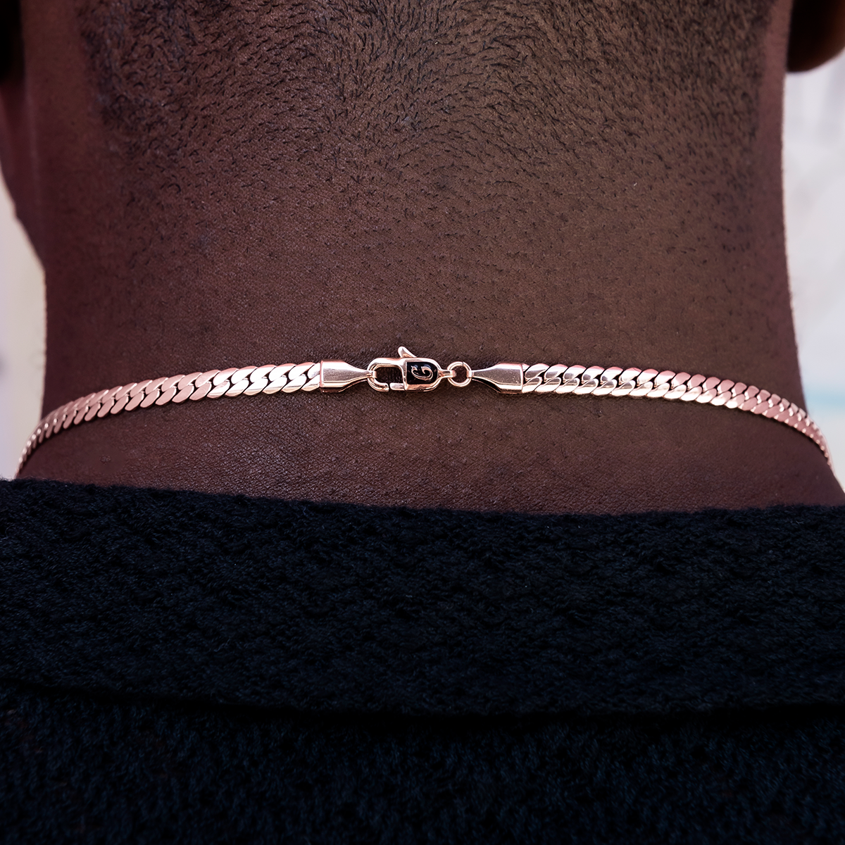 South Beach Cuban Chain in Rose Gold- 5mm