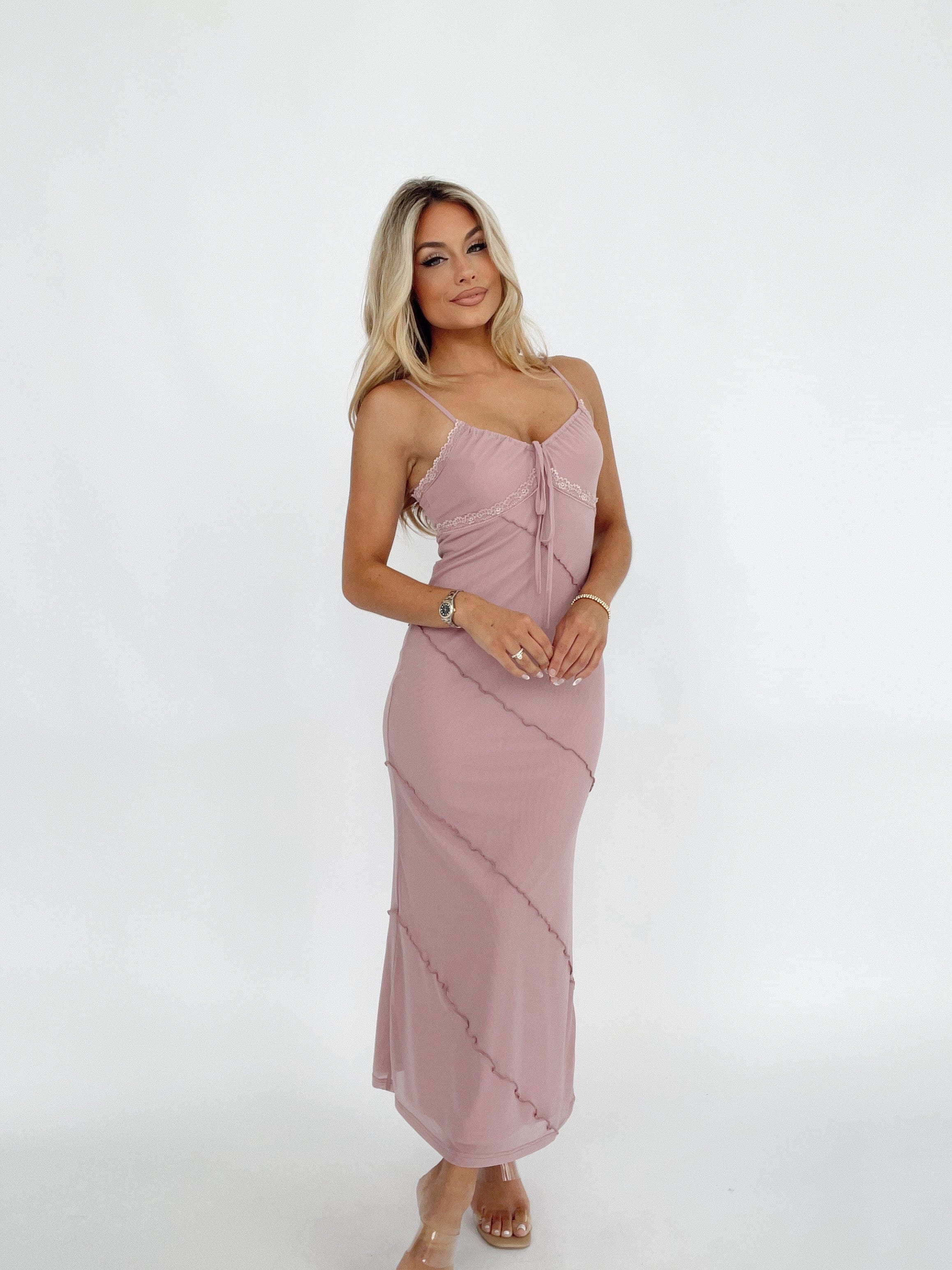 Lily Mesh Midi Dress