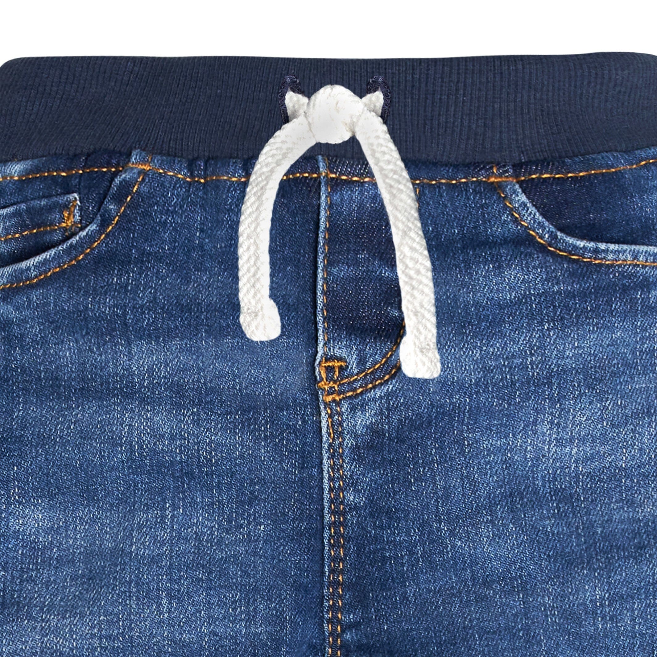 Baby Neutral Blue Rib Waist Skinny Denim Jeans