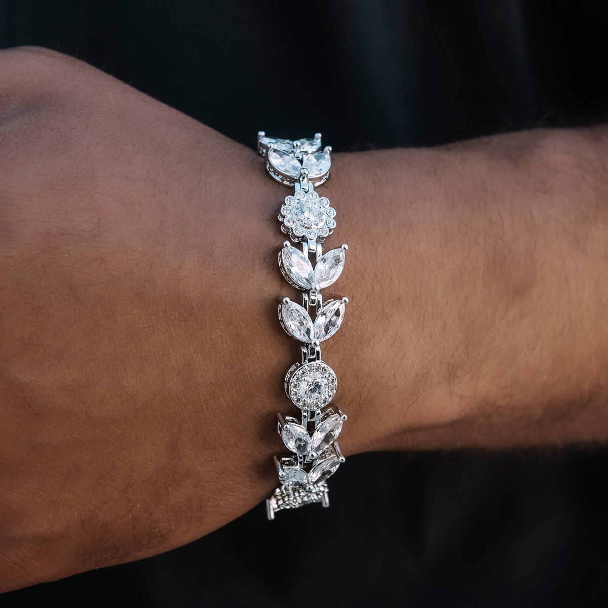 Diamond Flower Bracelet