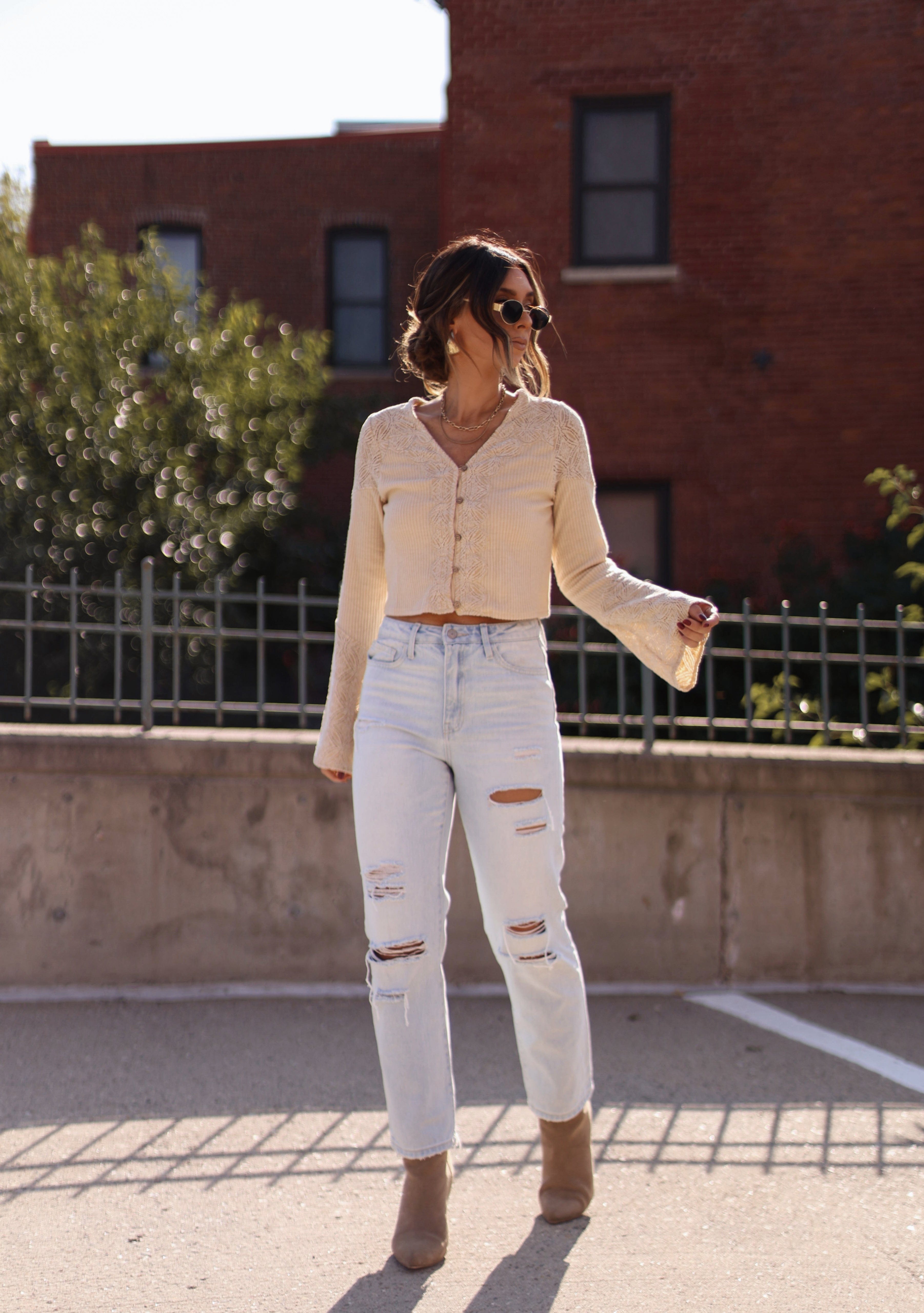 Leaves And Lace Top