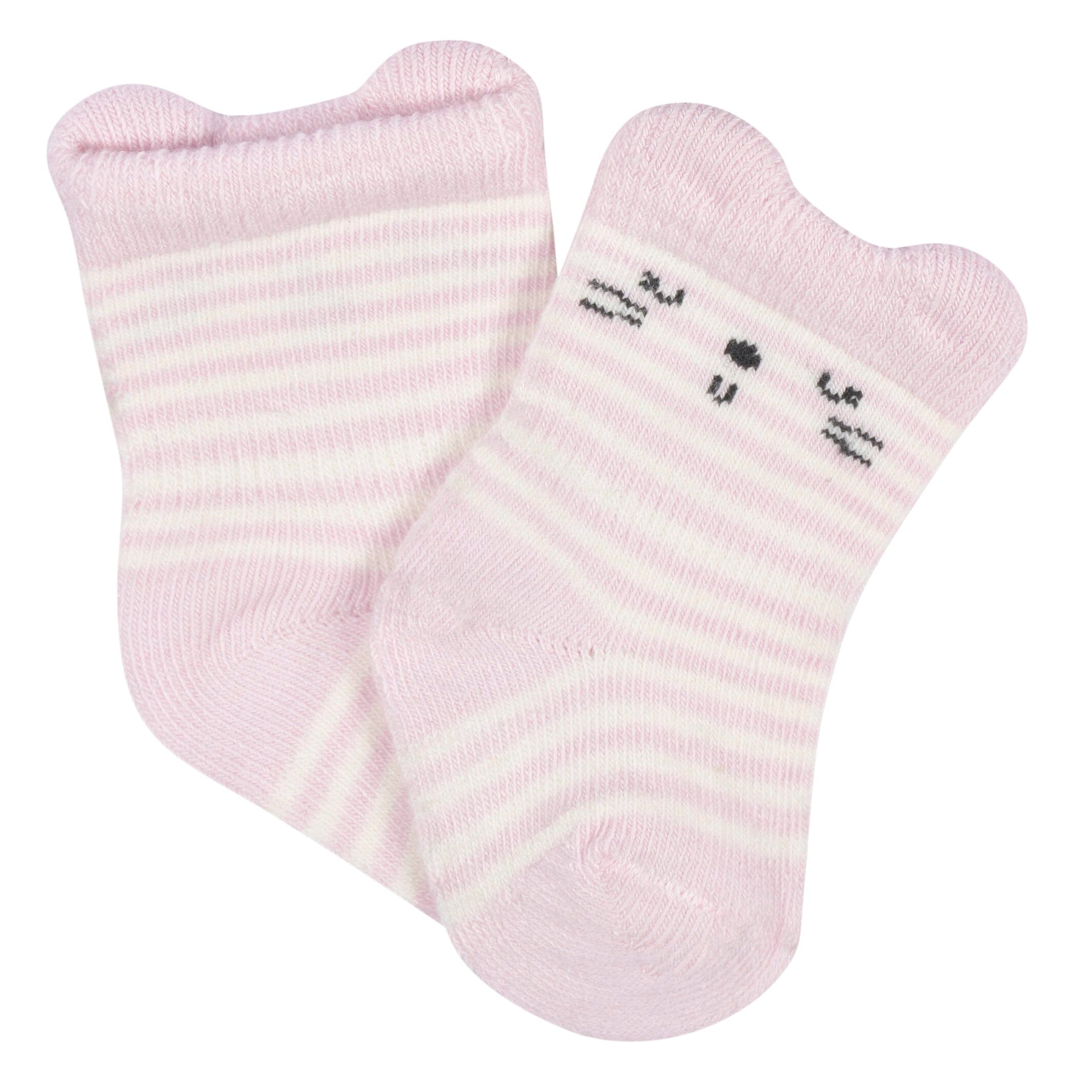 6-Pack Baby Girls Ballerina Wiggle Proof Socks