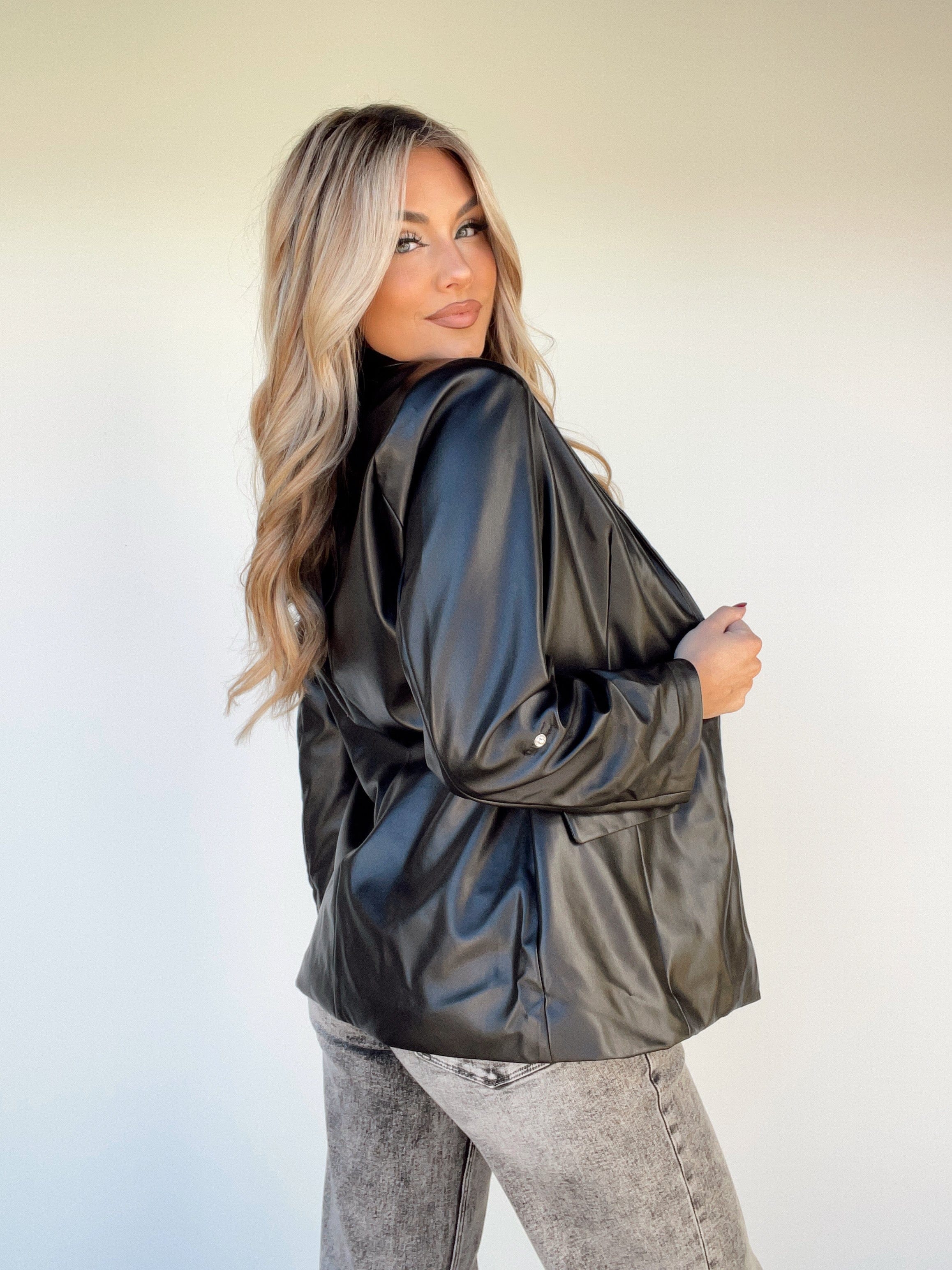 Leather Blazer