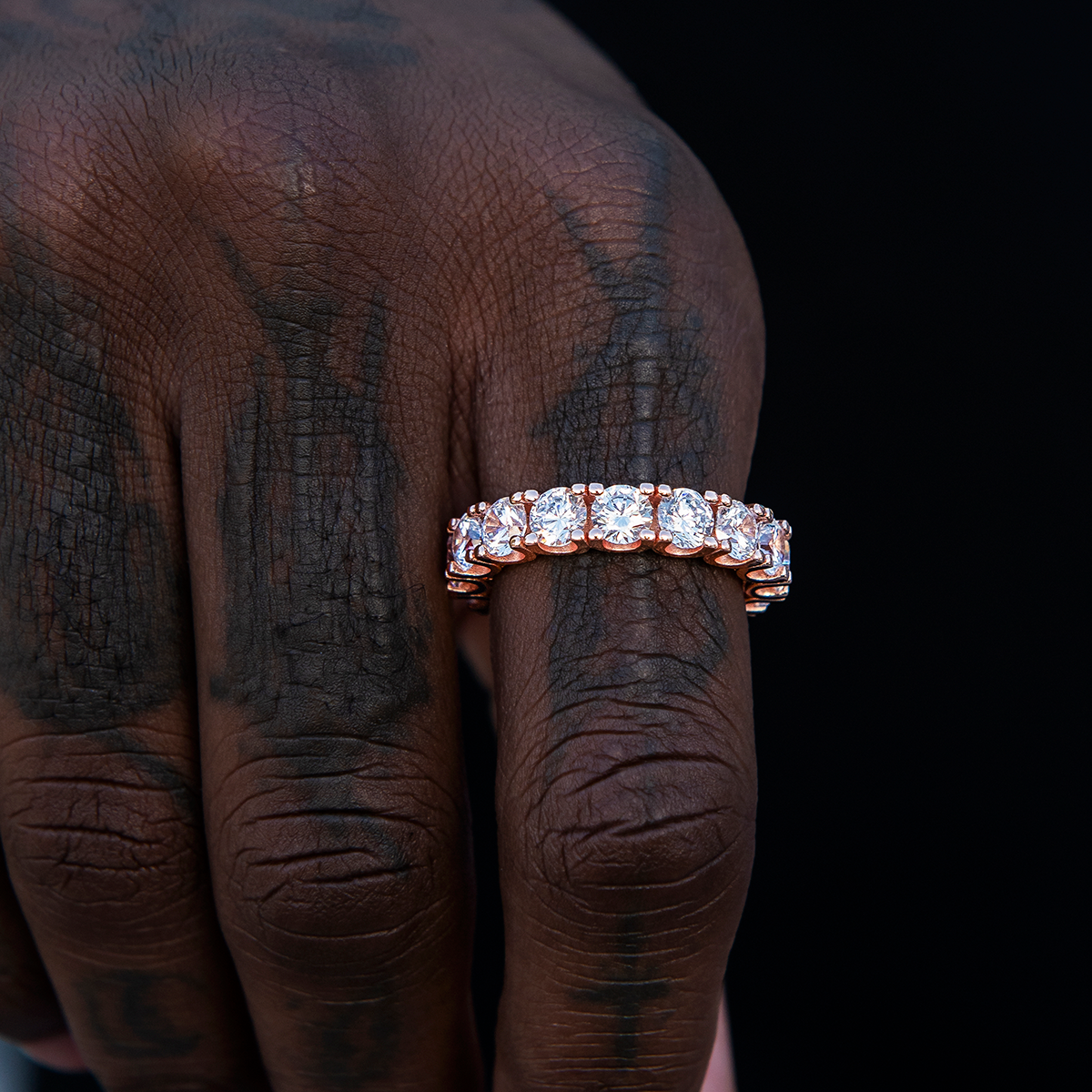 5mm Eternity Band Ring in Rose Gold Vermeil