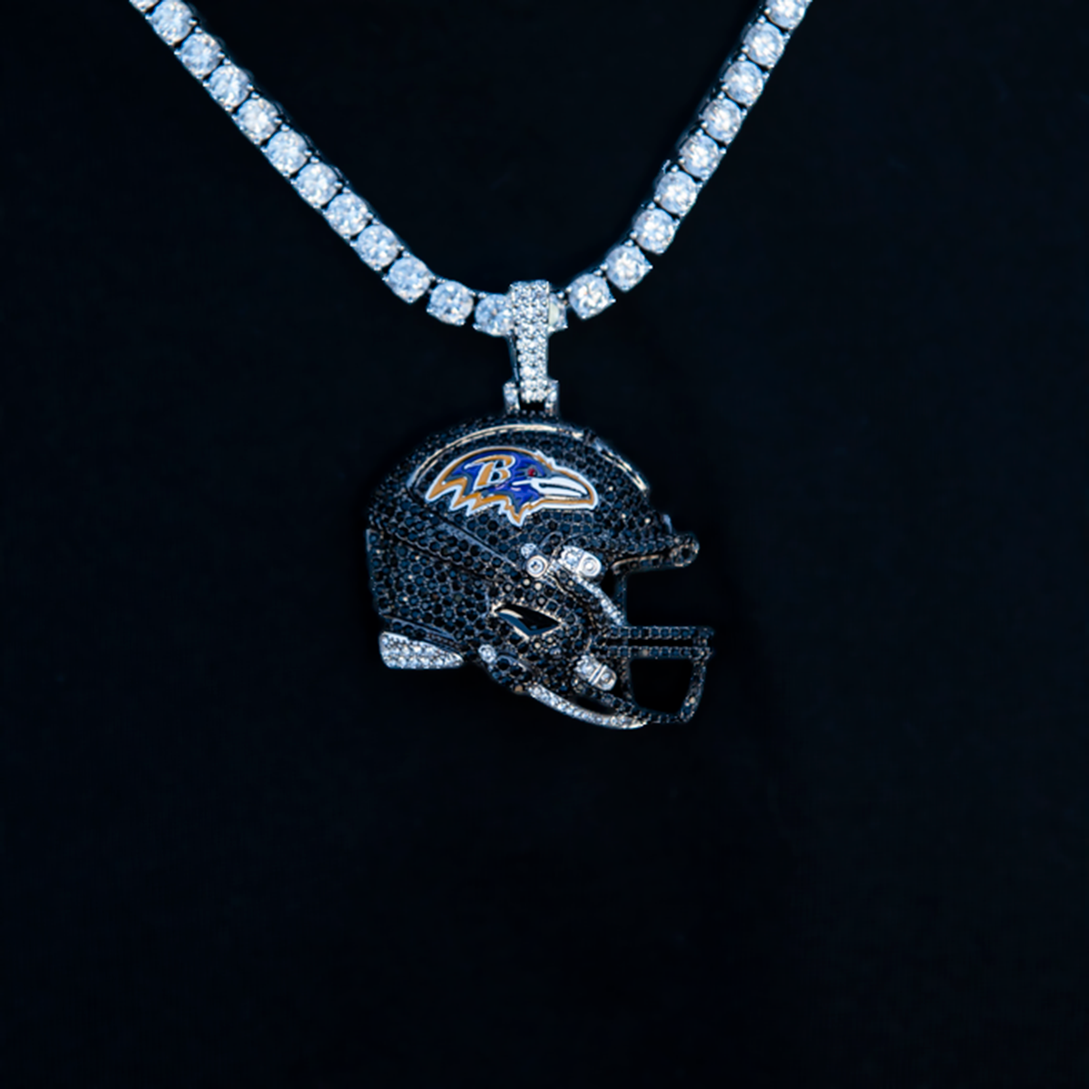 Official NFL 2025 Edition Baltimore Ravens Helmet Pendant