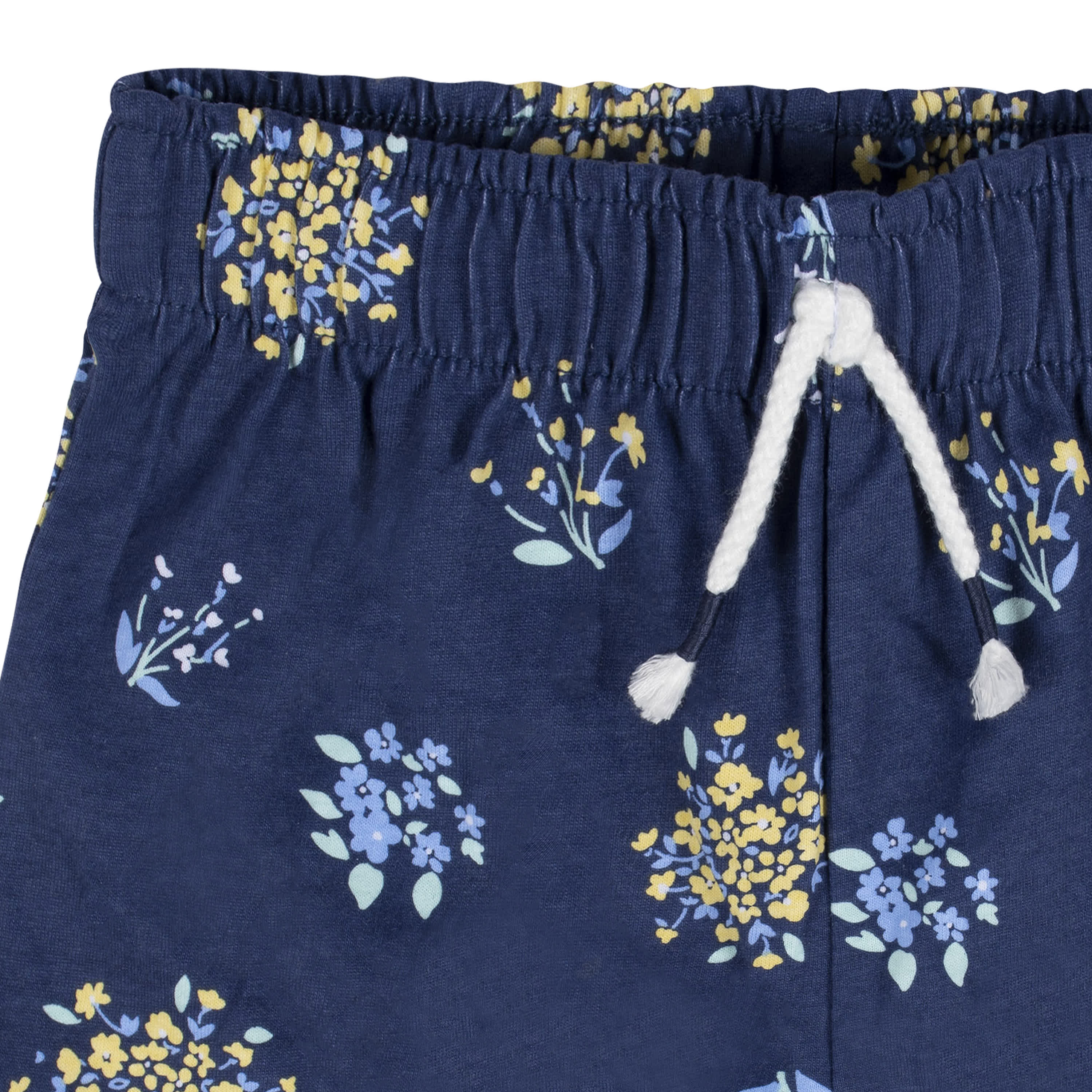 2-Pack Infant & Toddler Girls Blue Floral Pull-On Shorts