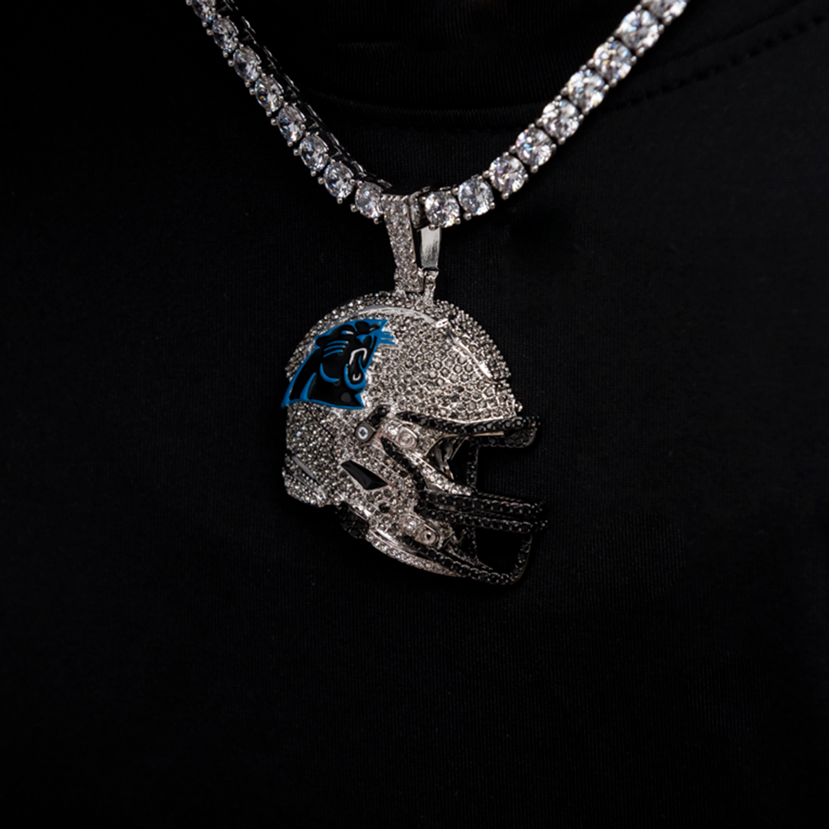 Official NFL 2025 Edition Carolina Panthers Helmet Pendant