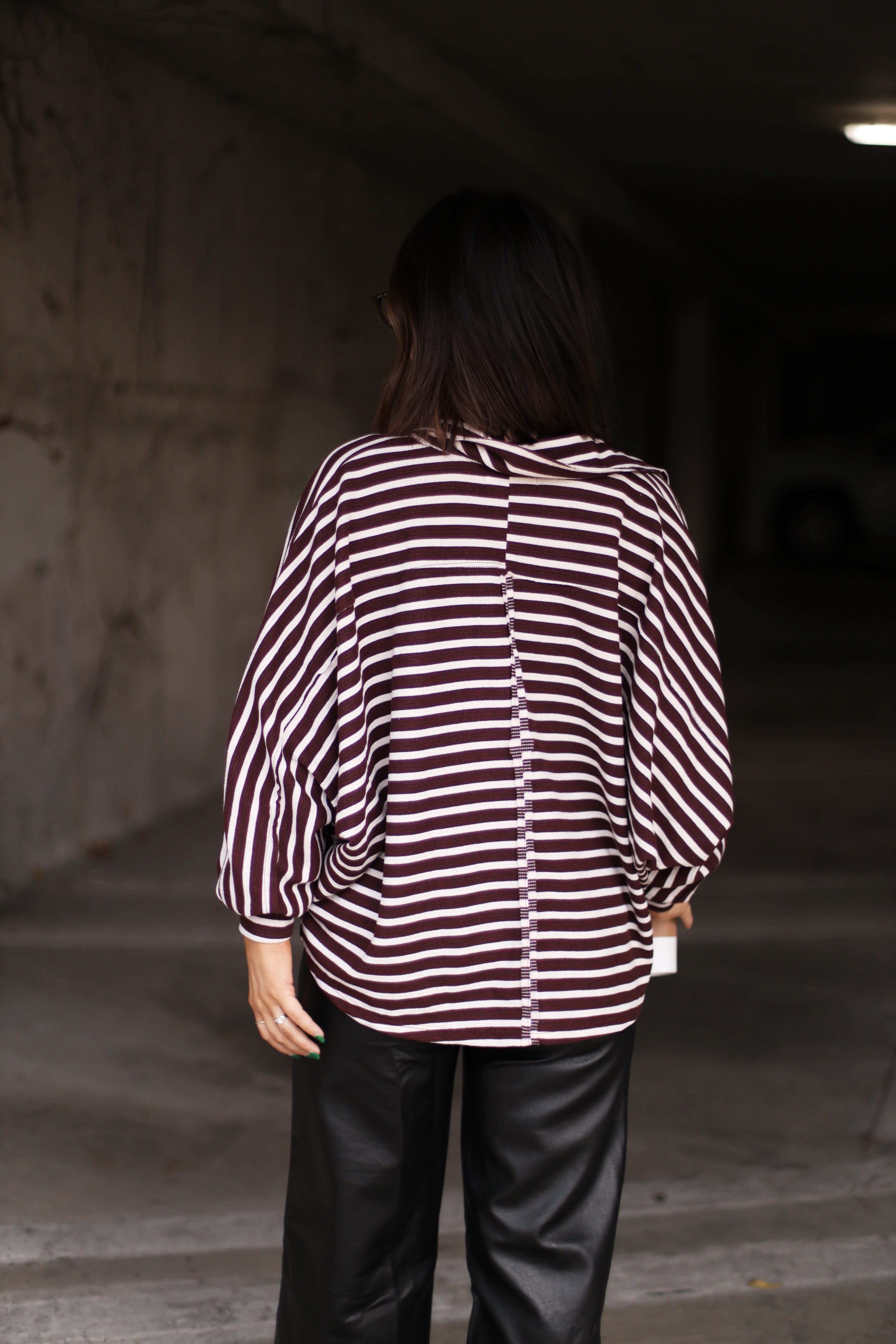 Autumn Ease Striped Top