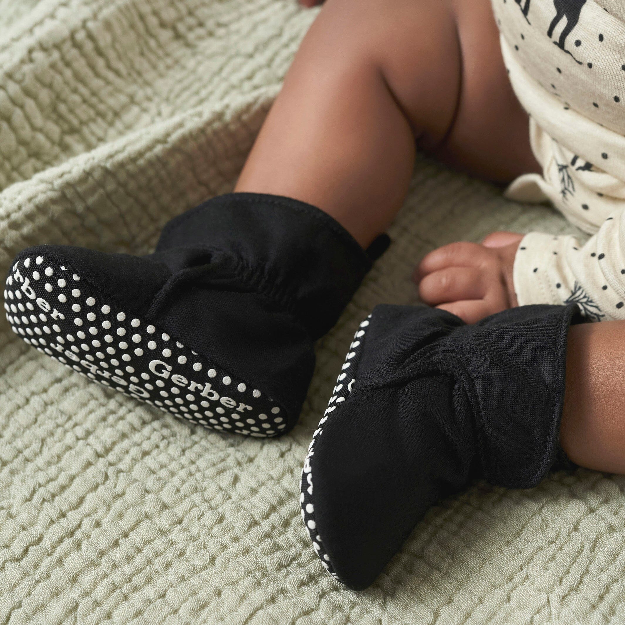 Baby Neutral Black Soft Booties