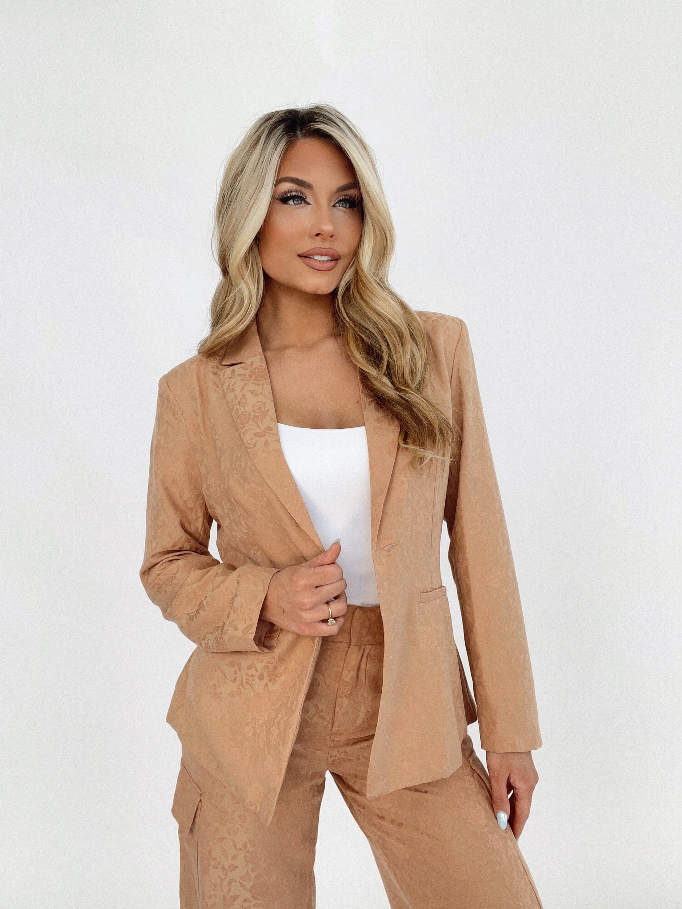 Satin Jacquard Blazer