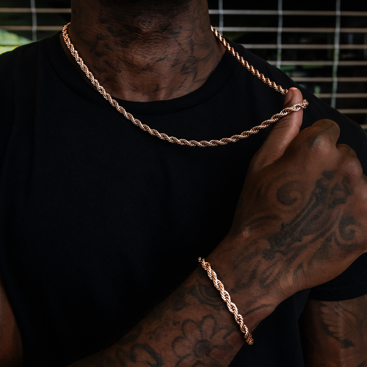 Rope Chain in Rose Gold- 6mm