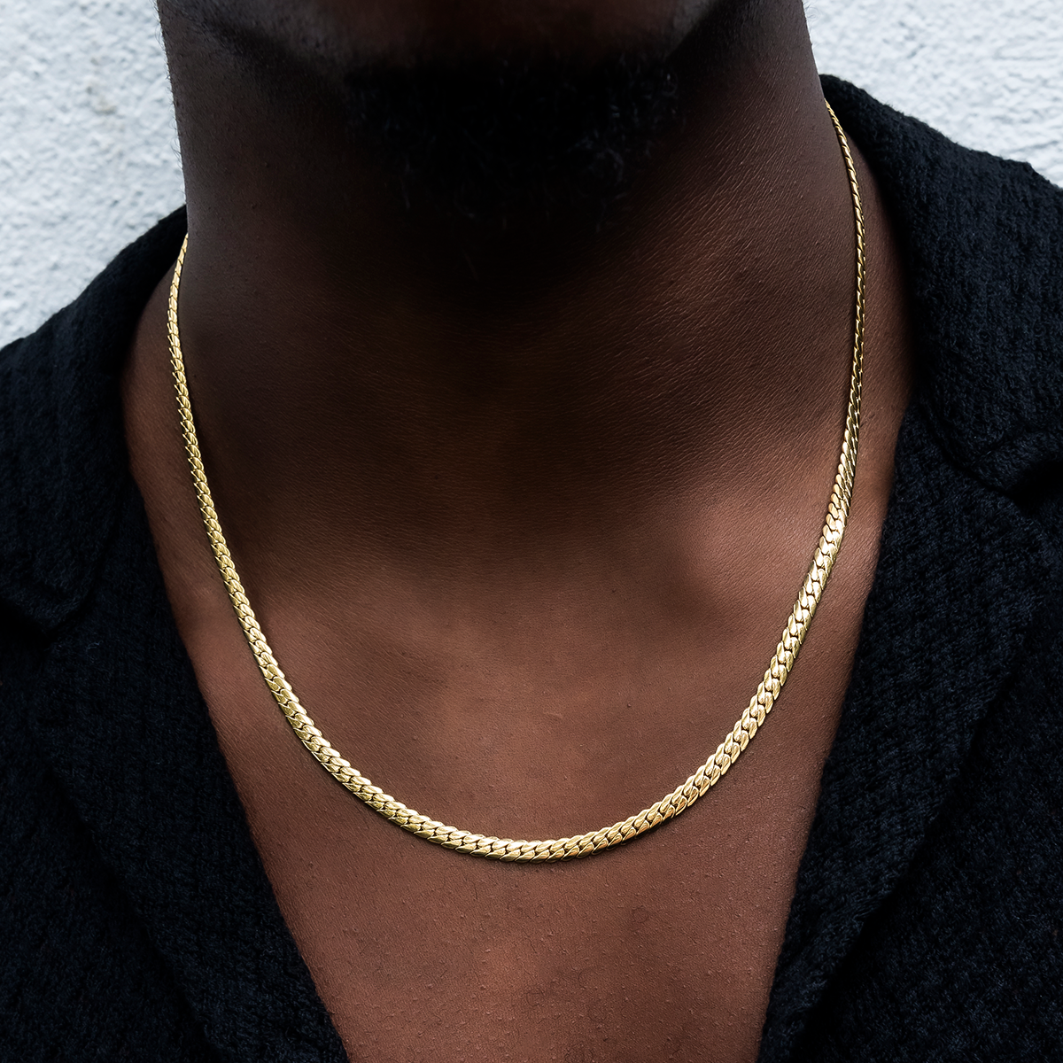 South Beach Cuban Chain in Yellow Gold- 5mm