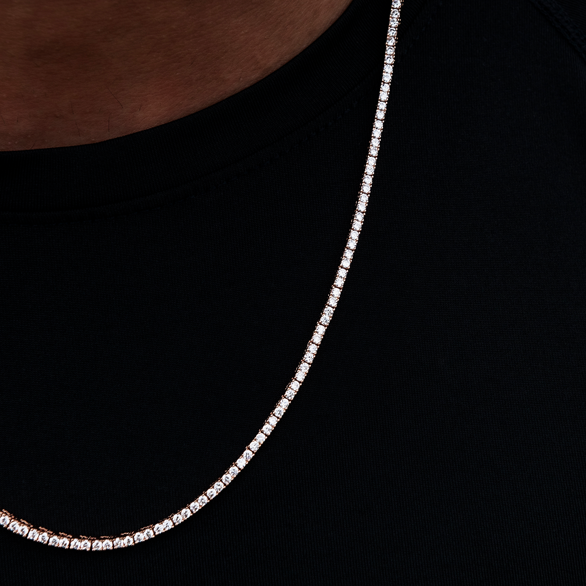 Diamond Tennis Chain in Rose Gold- 2mm