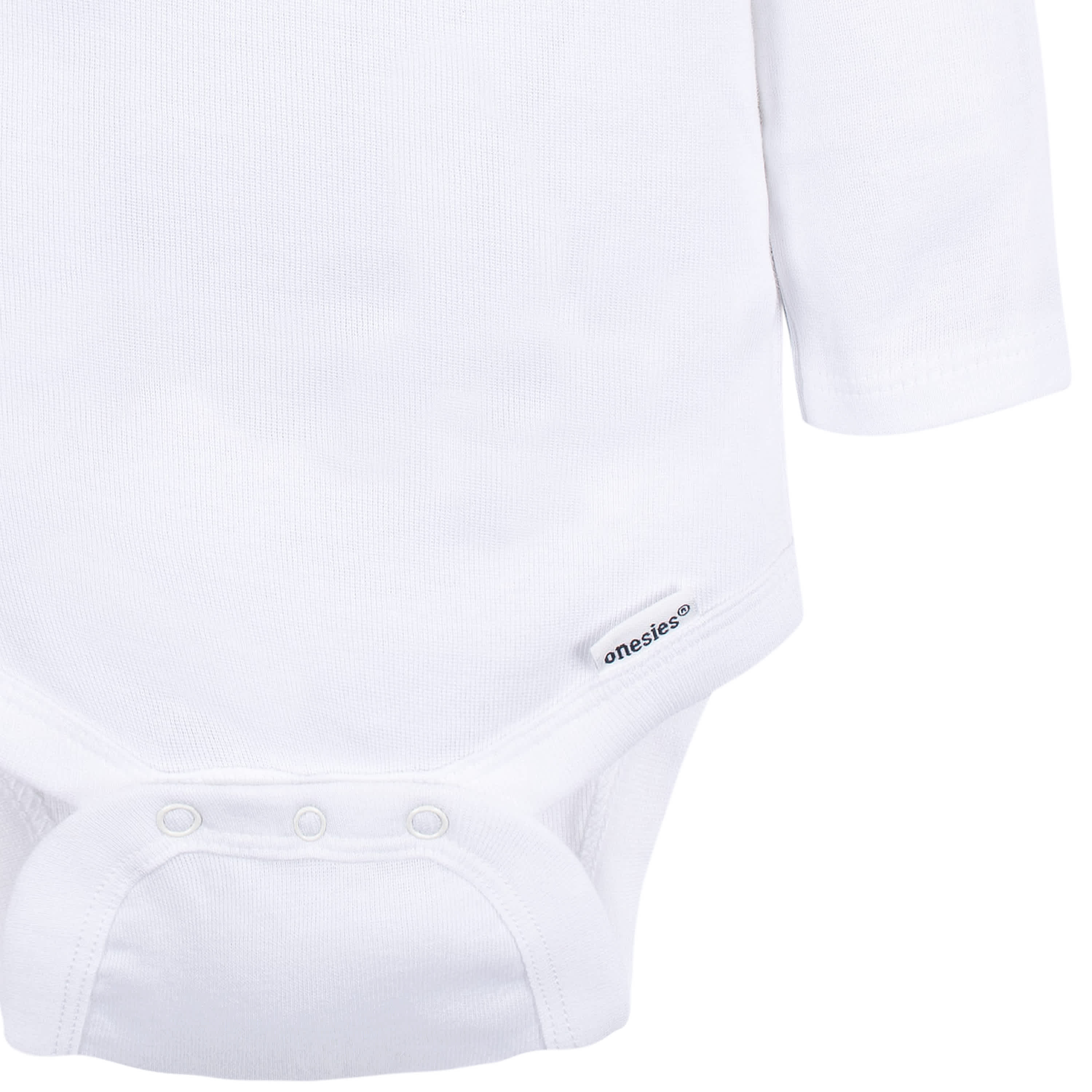 2-Pack Baby Neutral White Long Sleeve Onesies Bodysuits