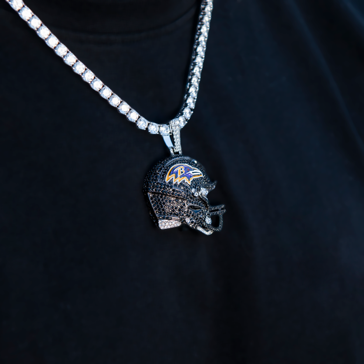 Official NFL 2025 Edition Baltimore Ravens Helmet Pendant