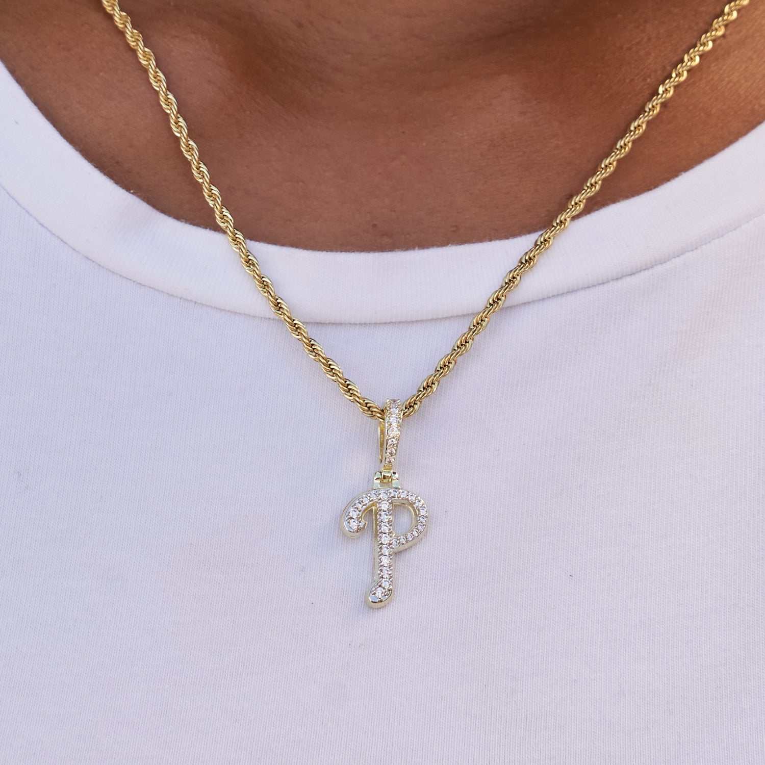 Philadelphia Phillies Micro Logo Pendant - Yellow Gold