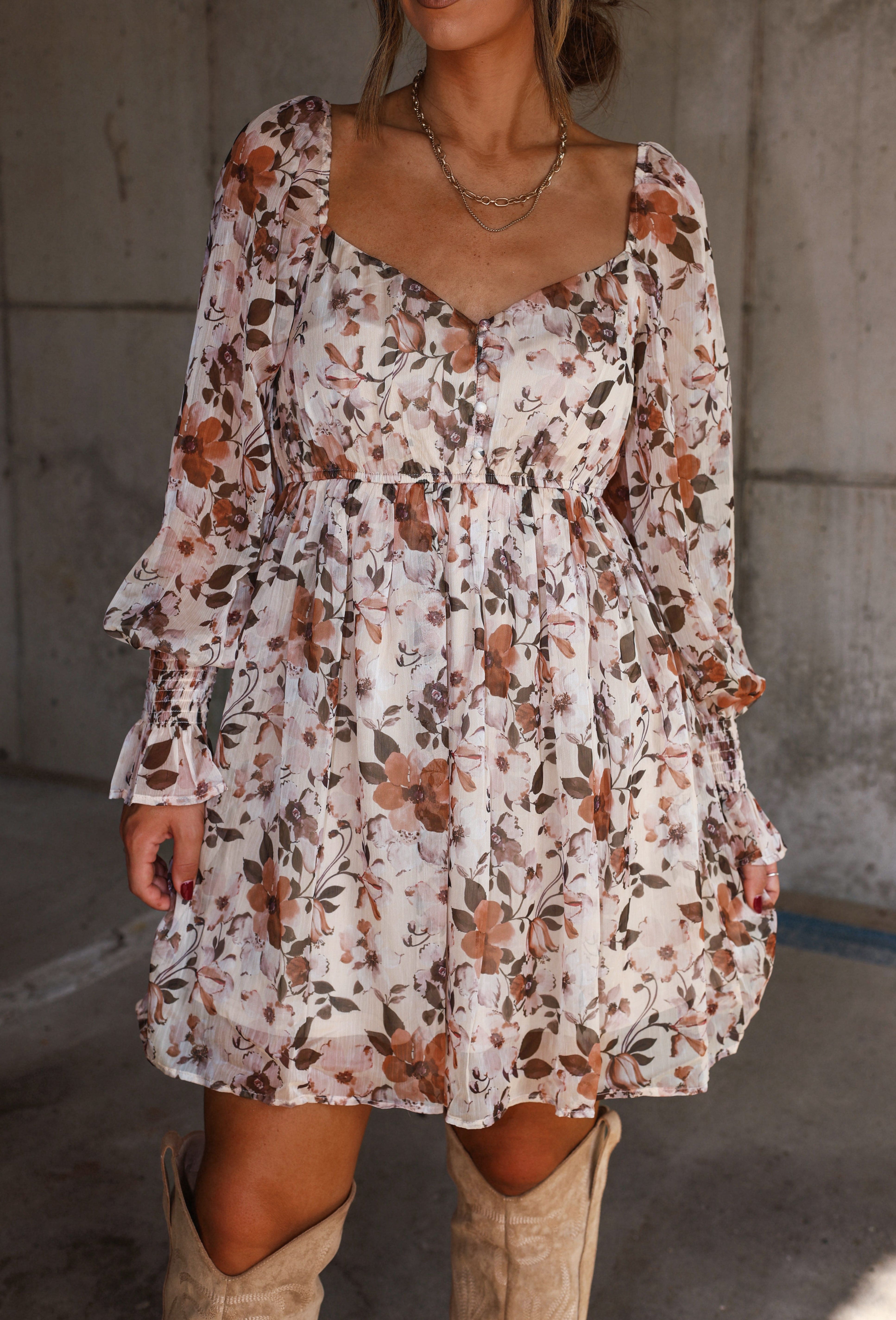 Fall Fate Floral Dress