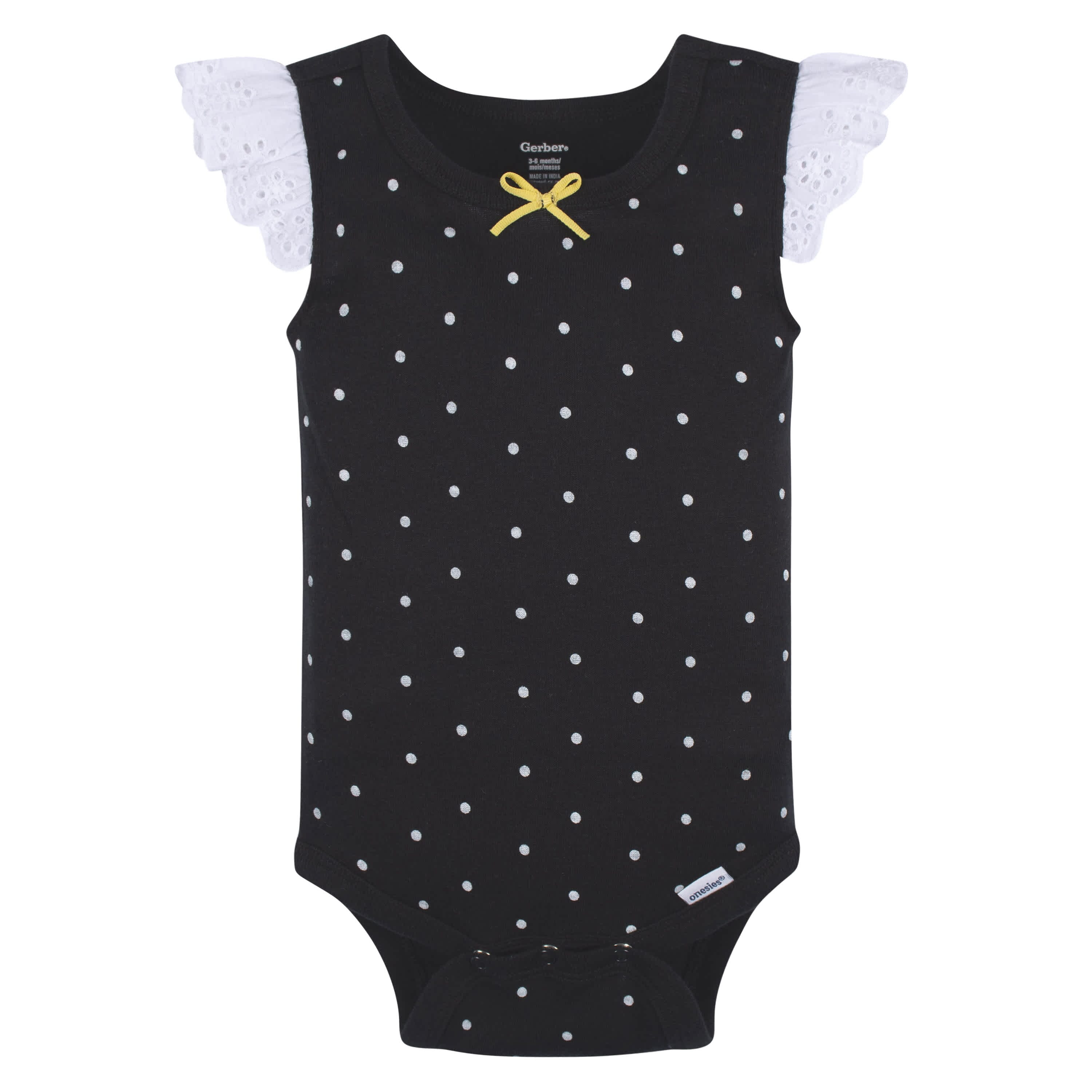 4-Pack Baby Girls Bee Garden Sleeveless Onesies Bodysuits