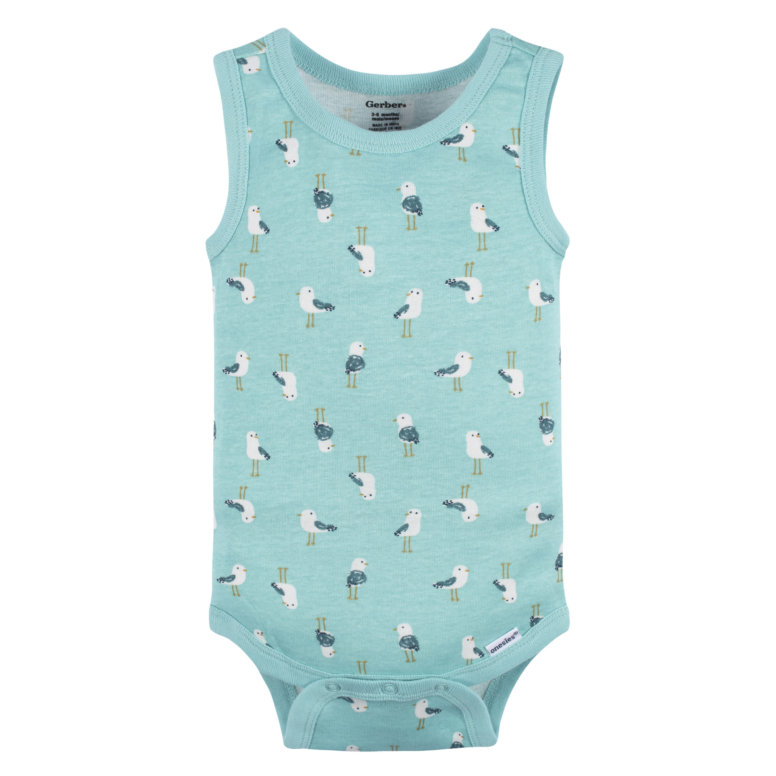 4-Pack Baby Boys Seas The Day Sleeveless Onesies Bodysuits