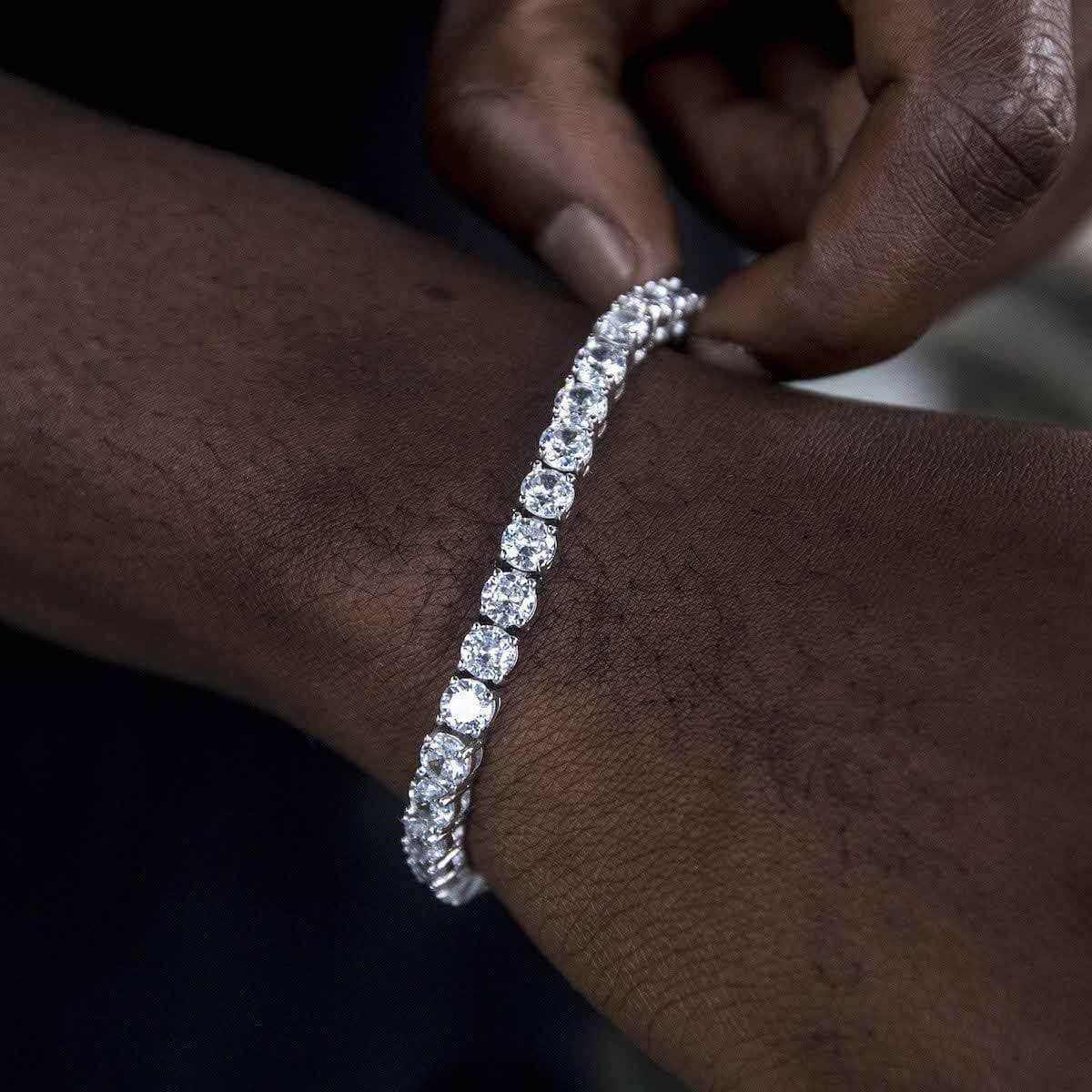 Diamond Tennis Bracelet in White Gold- 5mm