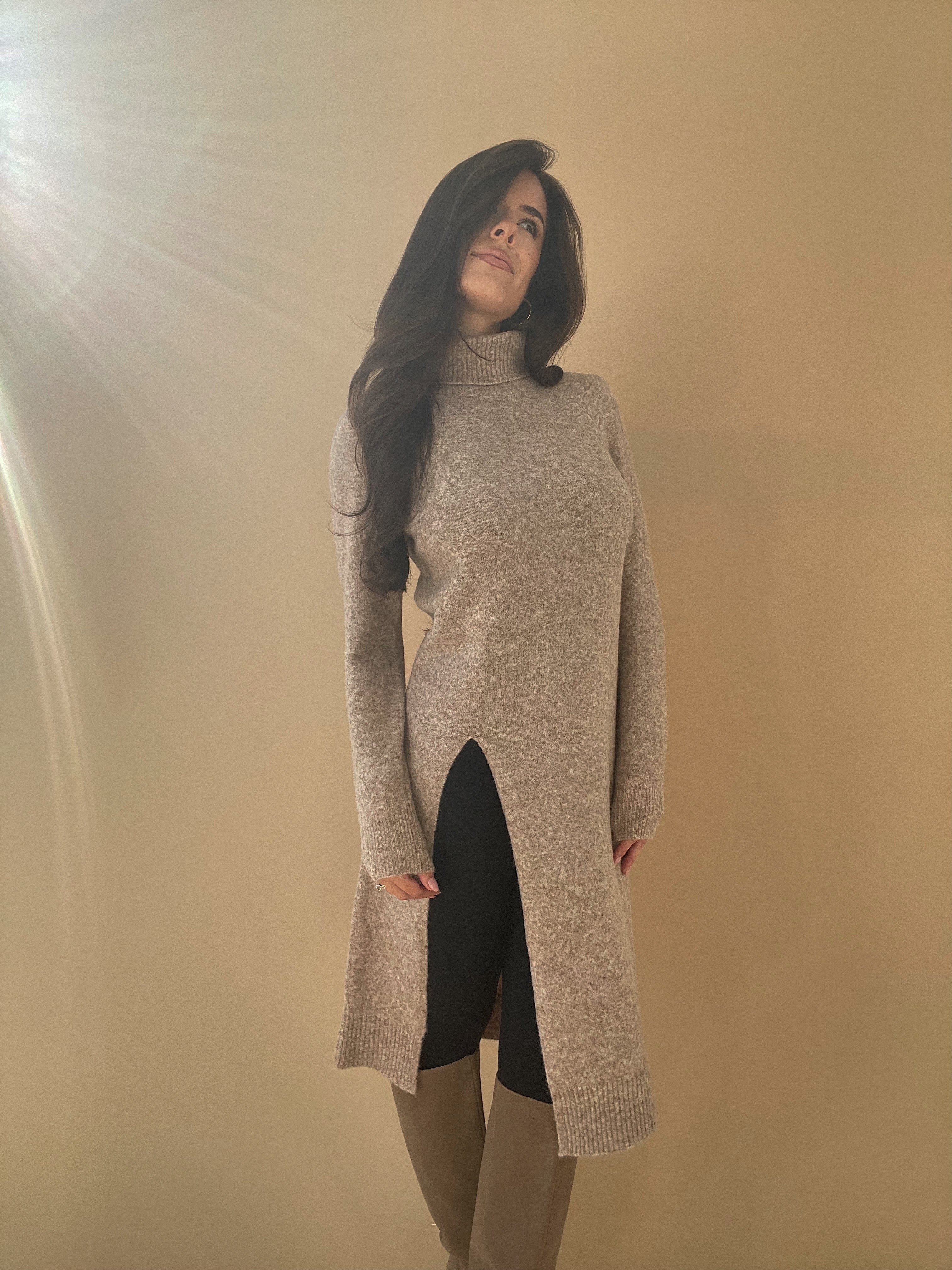 Turtle Neck Long Sweater Top