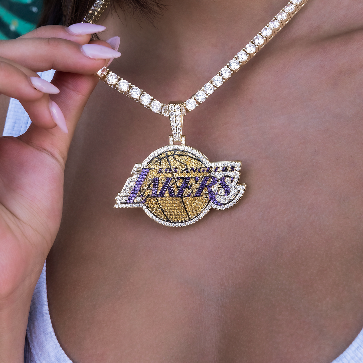 Los Angeles Lakers Official NBA Large Logo Pendant