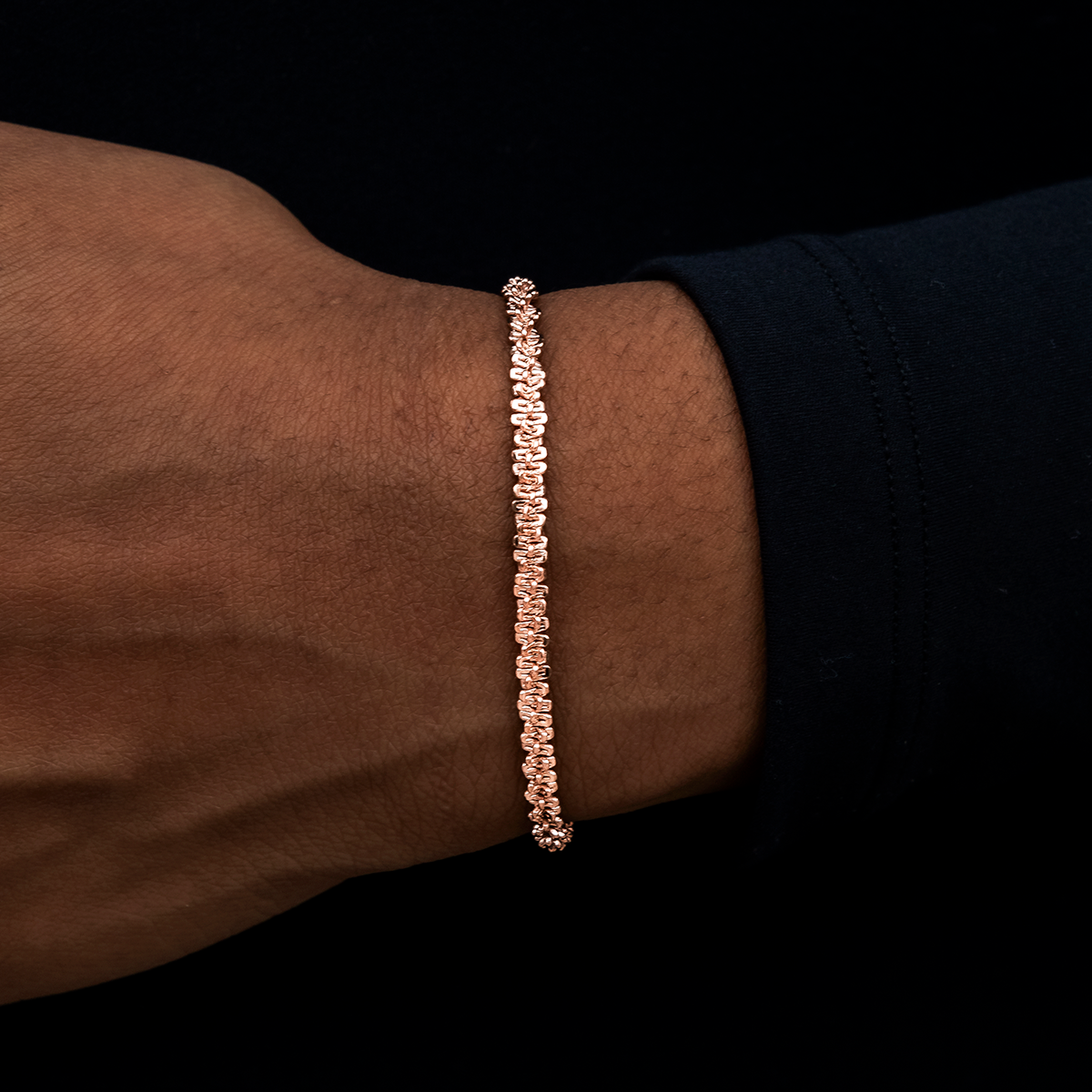 Popcorn Bracelet in Rose Gold- 4mm